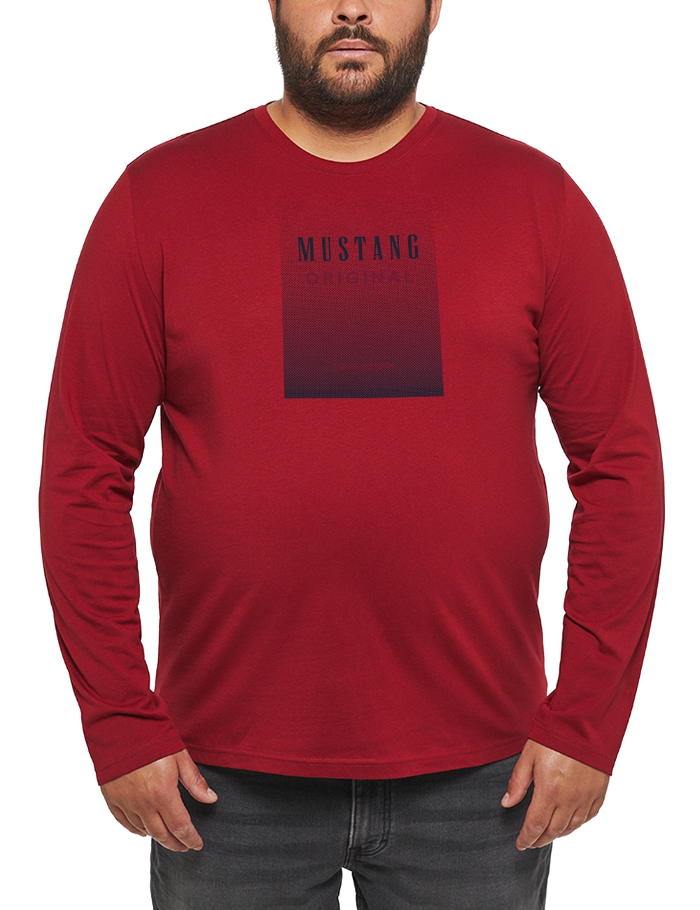 MUSTANG Langarmshirt »Mustang T-Shirt Style online C shoppen Adrian Langarmshirt Print«, Jelmoli-Versand Mustang 