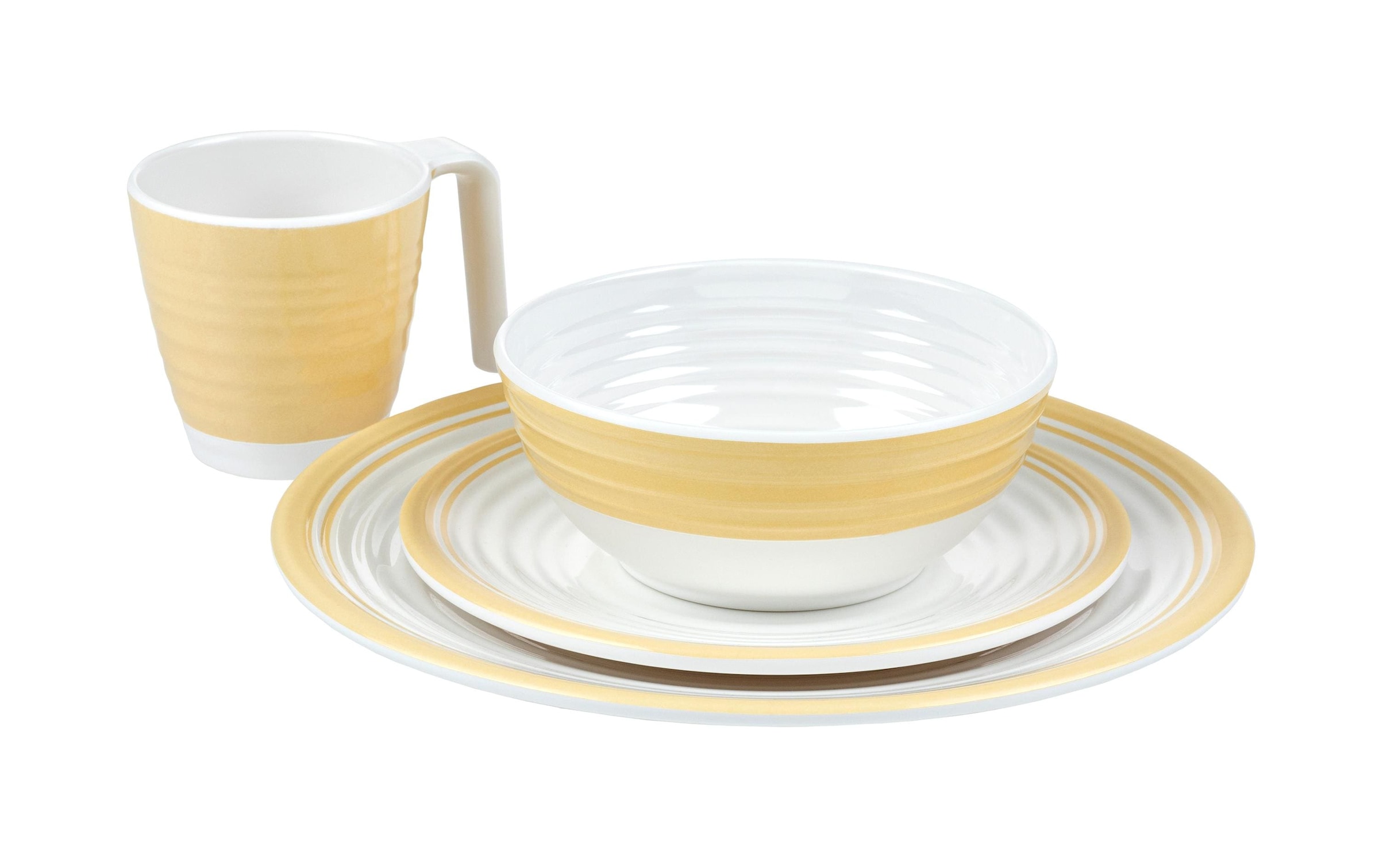 KOOR Geschirr-Set »Melanin vanille«, (16 tlg.)