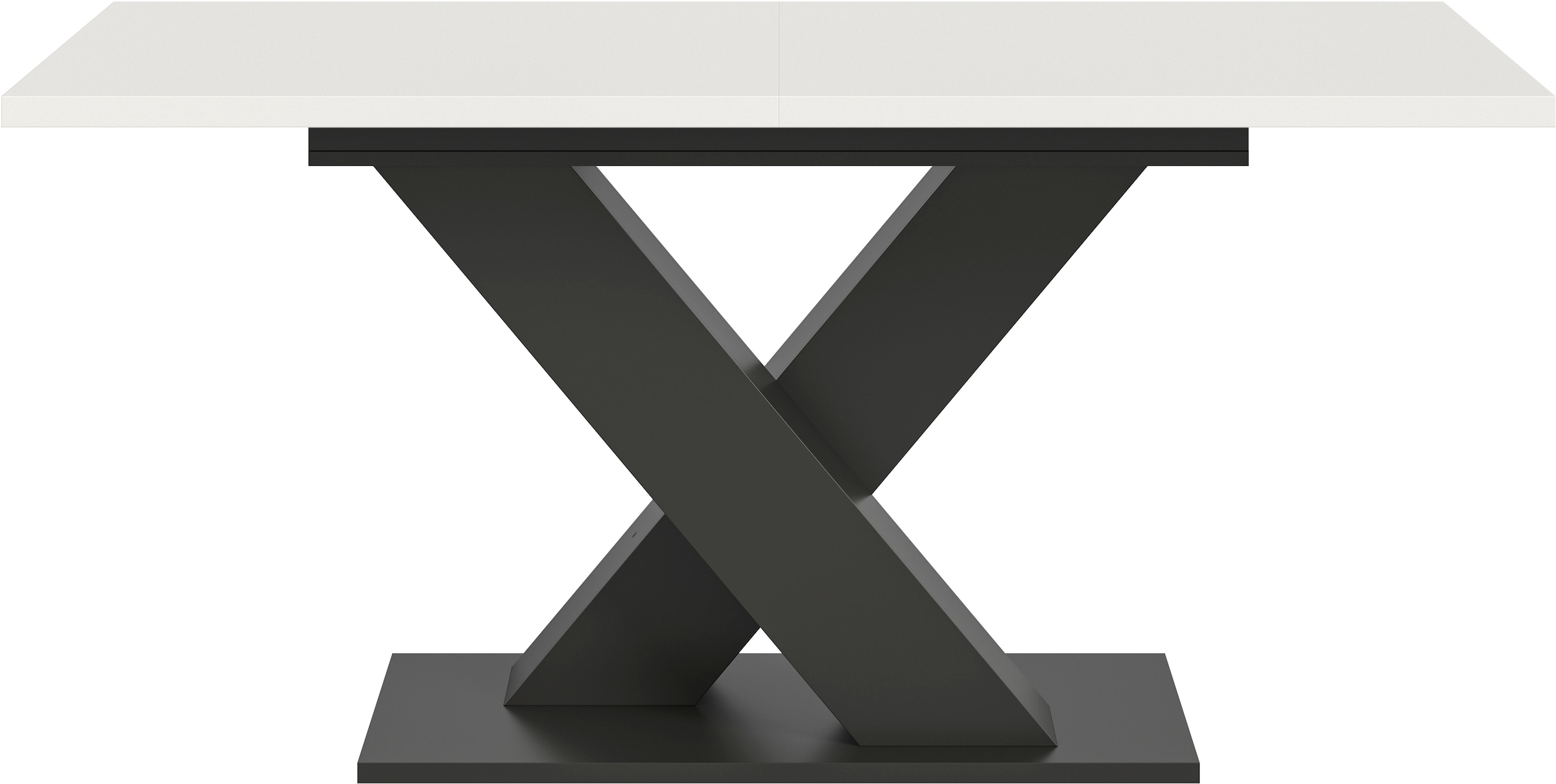 INOSIGN Esstisch »Motus, ausziehbar 150 -190 cm, inklusive 40 cm Einlegeplatte«, (Set, 1 St.), X-Gestell mit Bodenplatte, Tisch, Küchentisch, Esszimmer, Küche