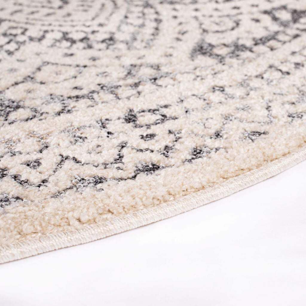 Carpet City Teppich »Art 1652«, rund, 7 mm Höhe, Kurzflor, Ornamenten-Muster, Boho & Mandala Stil