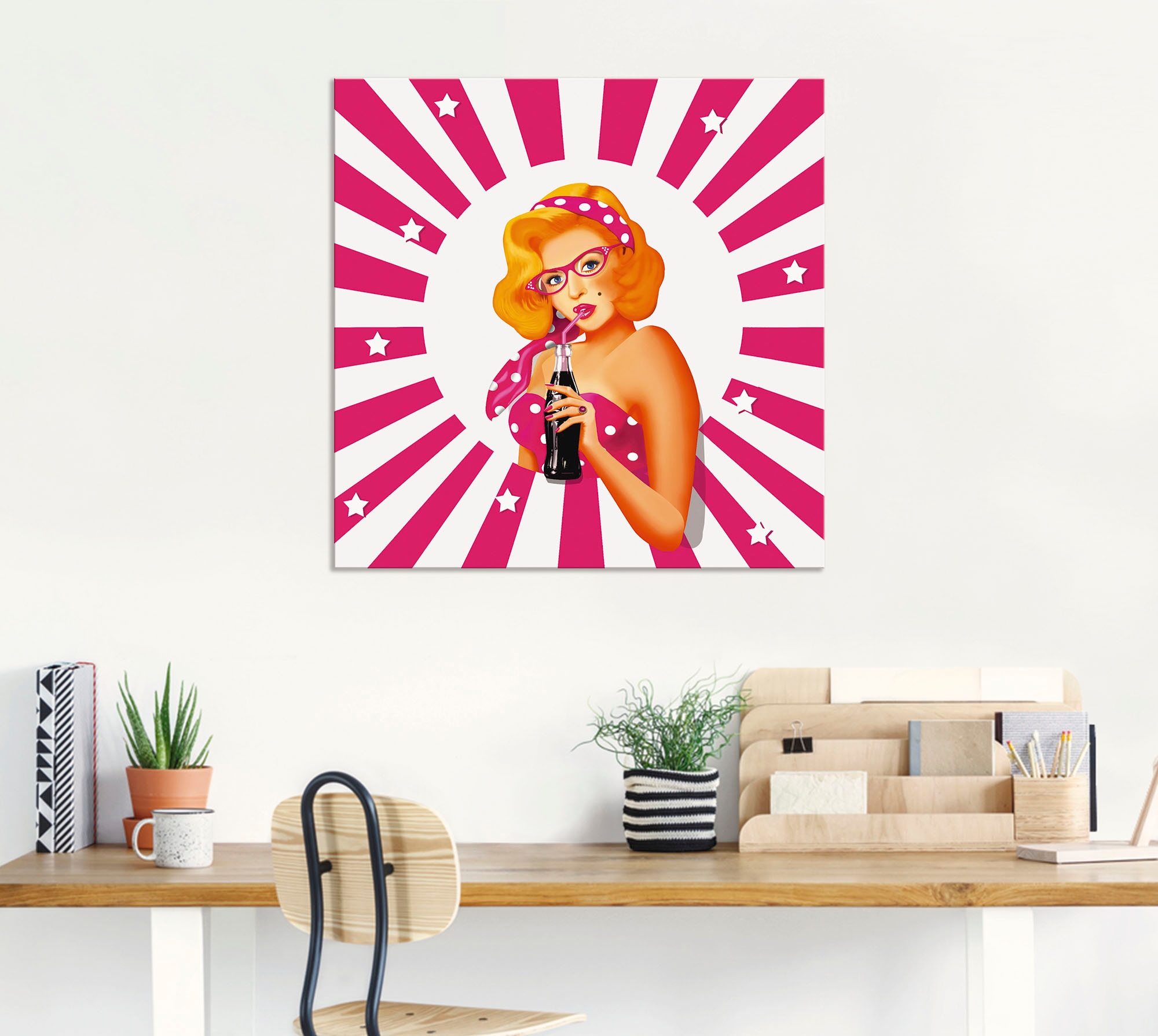 Artland Wandbild »Rockabilly Pin-up-Girl versch. auf oder online Leinwandbild, in bestellen (1 Streifen«, Grössen St.), Poster als Jelmoli-Versand Wandaufkleber Alubild, | Frau
