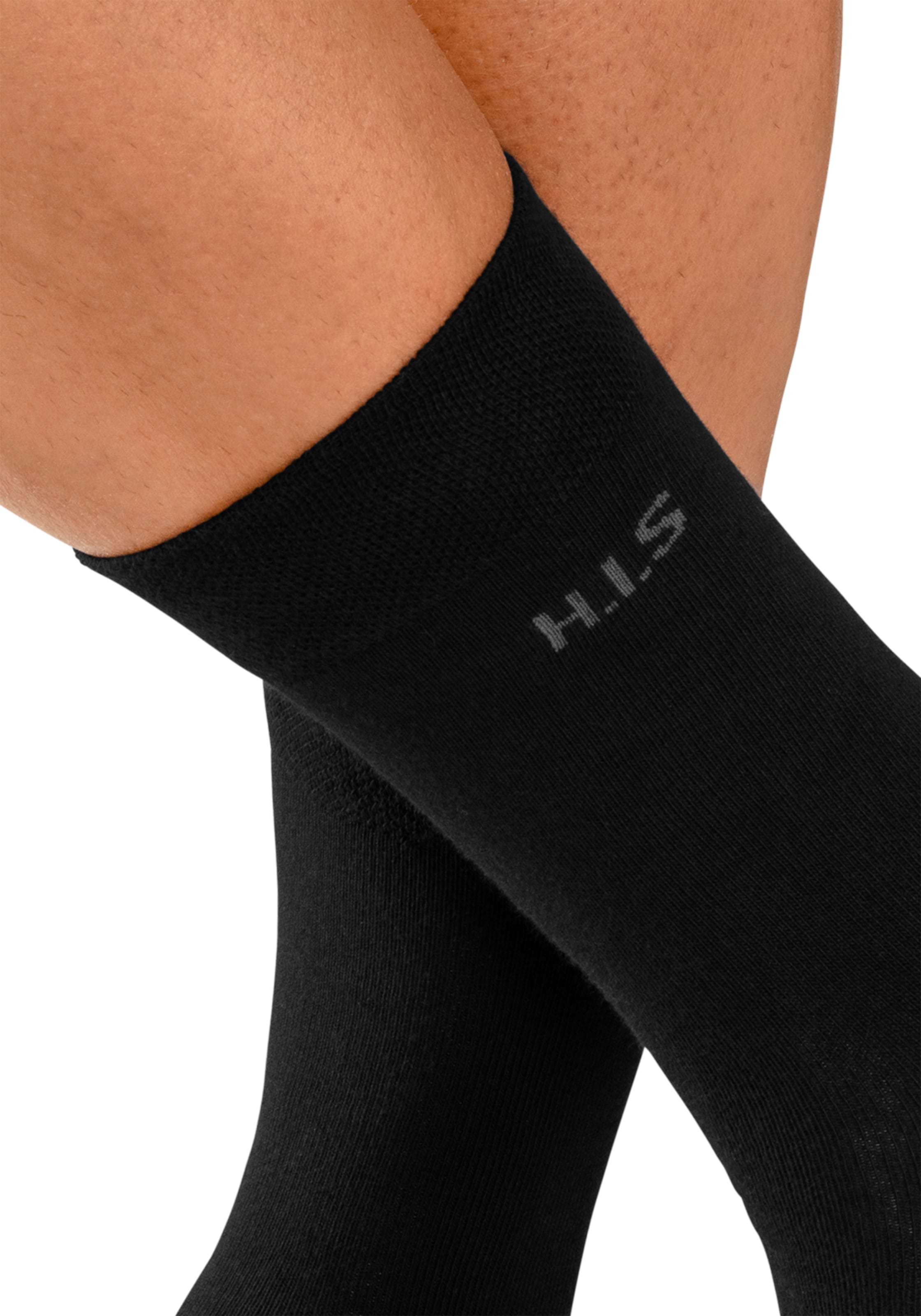 H.I.S Socken, (Packung, 4 Paar), mit druckfreiem Bündchen