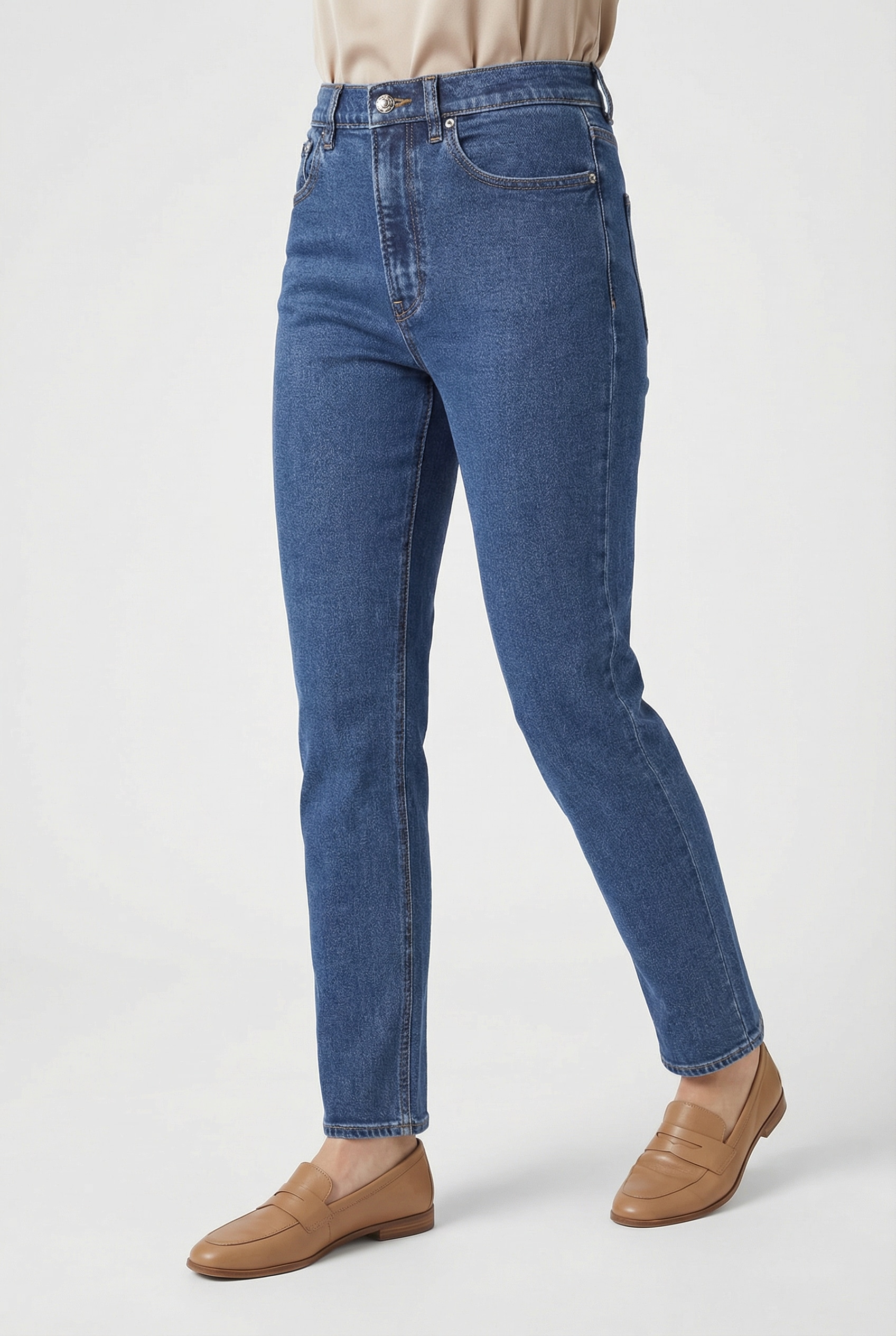 Calvin Klein Jeans Straight-Jeans "HGH RS STRGHT CK ESS" Mit Gürtelschlaufen