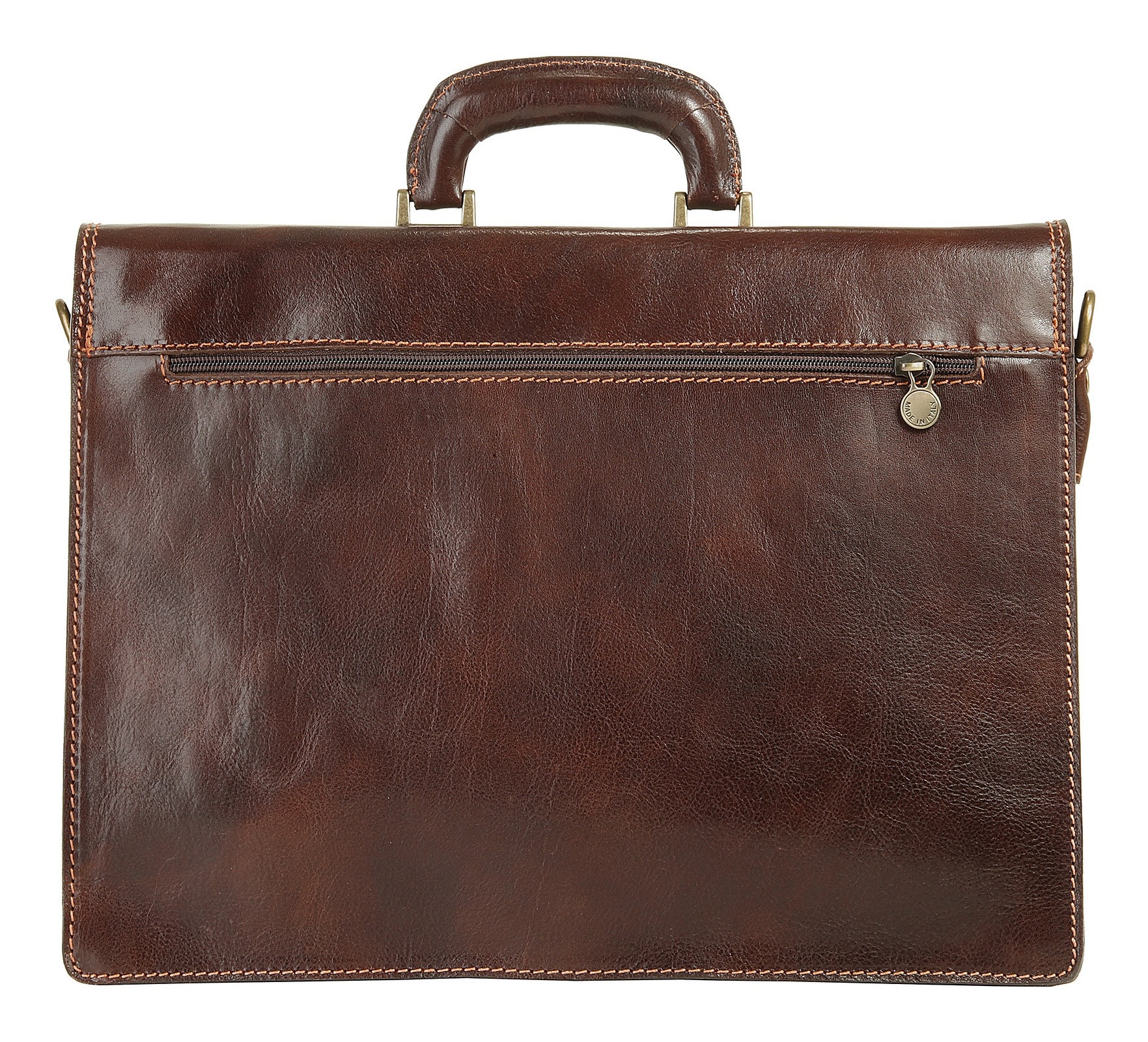 Bagan Aktentasche, echt Leder, Made in Italy