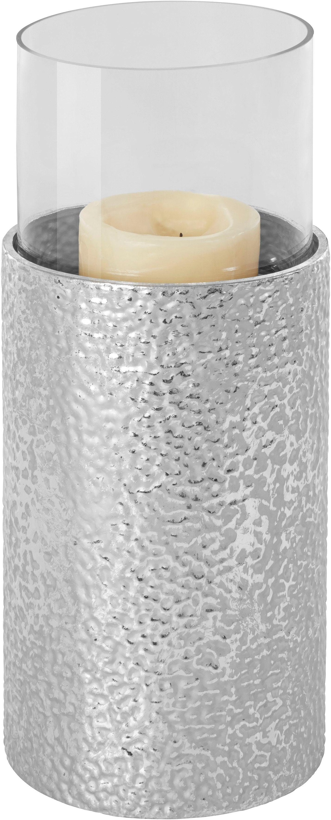 OTTO home Windlicht Bodenwindlicht, aus Metall, mit Glaseinsatz, ideal für Stumpenkerzen