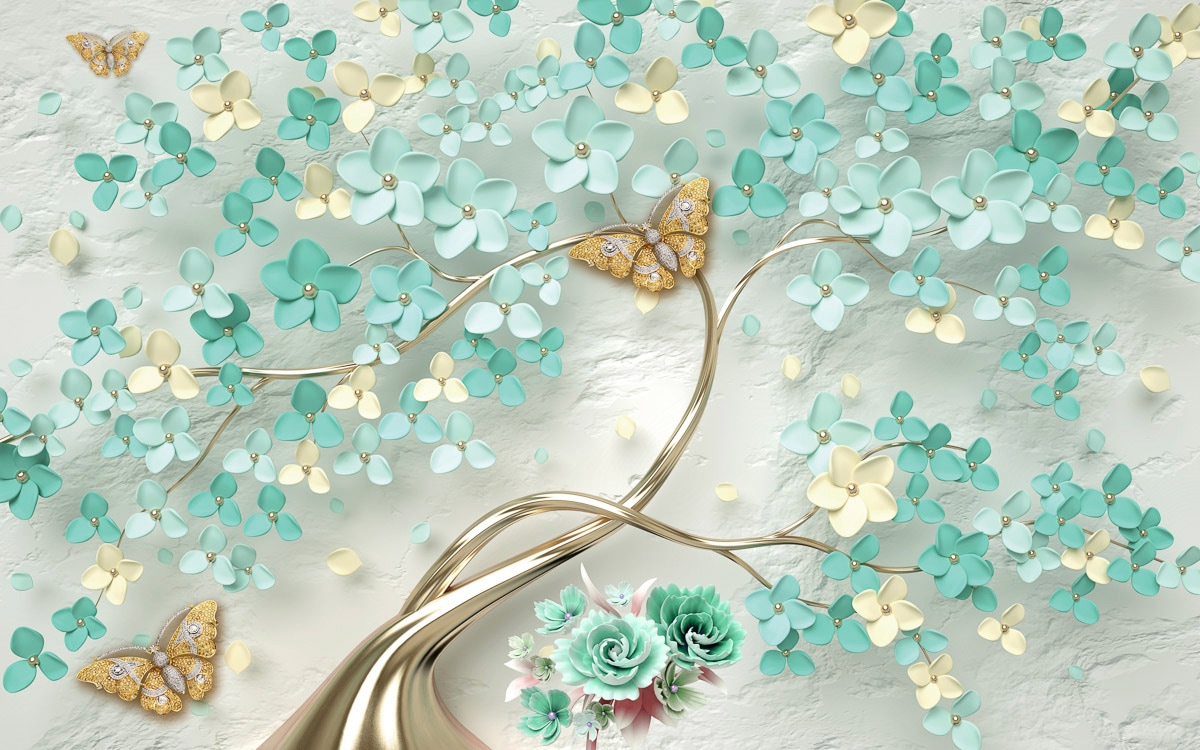 mit »Muster online Jelmoli-Versand | shoppen Fototapete Blumen« Papermoon