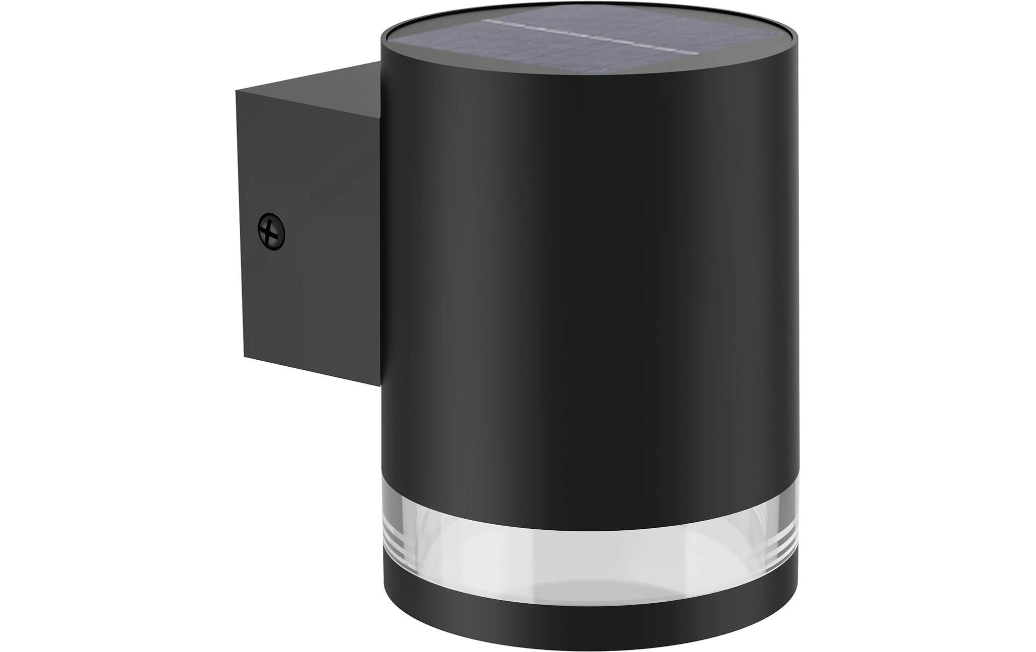 Philips Schwarz Aussen-Wandleuchte "Solar Fyce 2700K, " Warmweiss