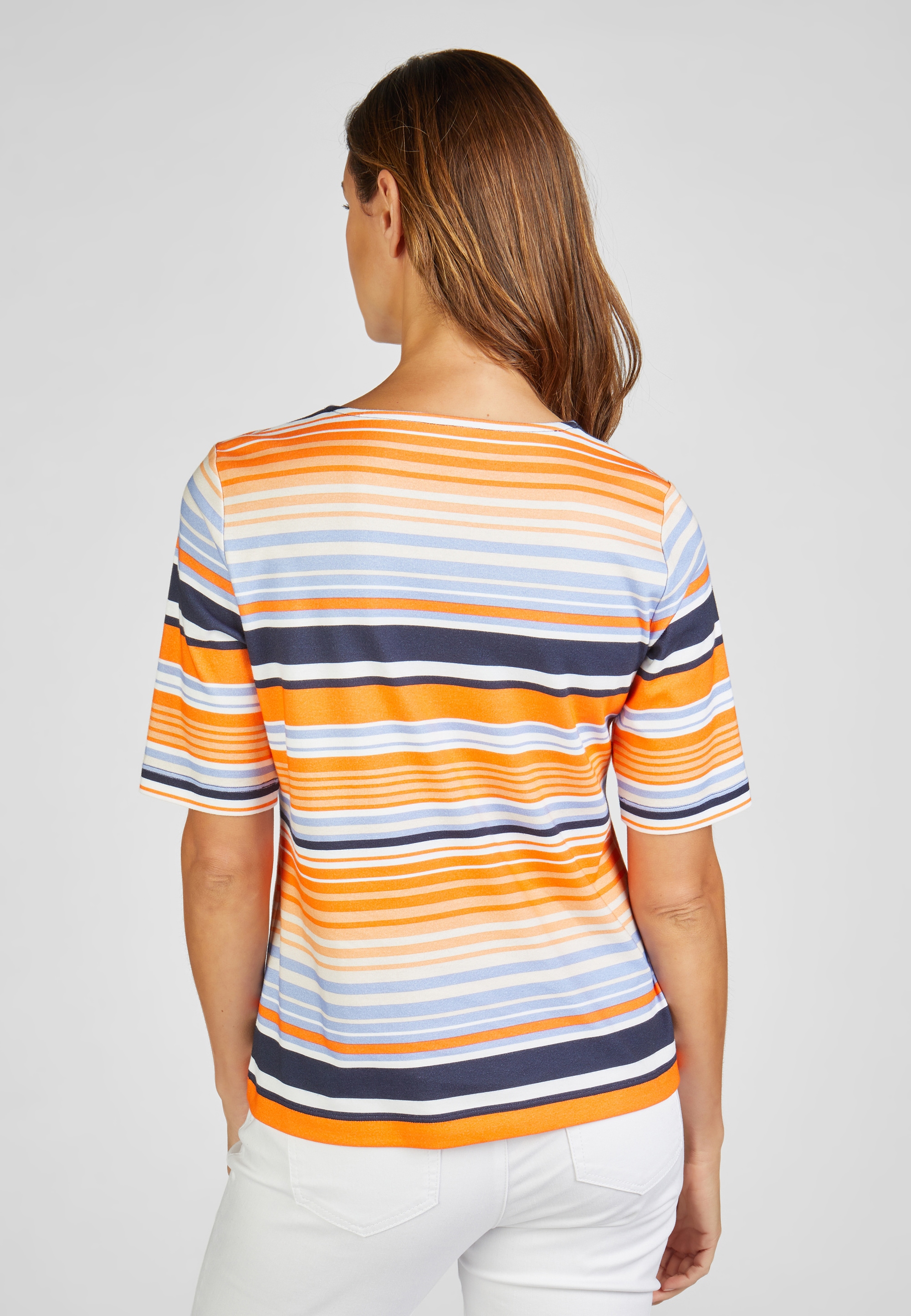 Rabe T-Shirt, mit dynamischem Streifen-Muster