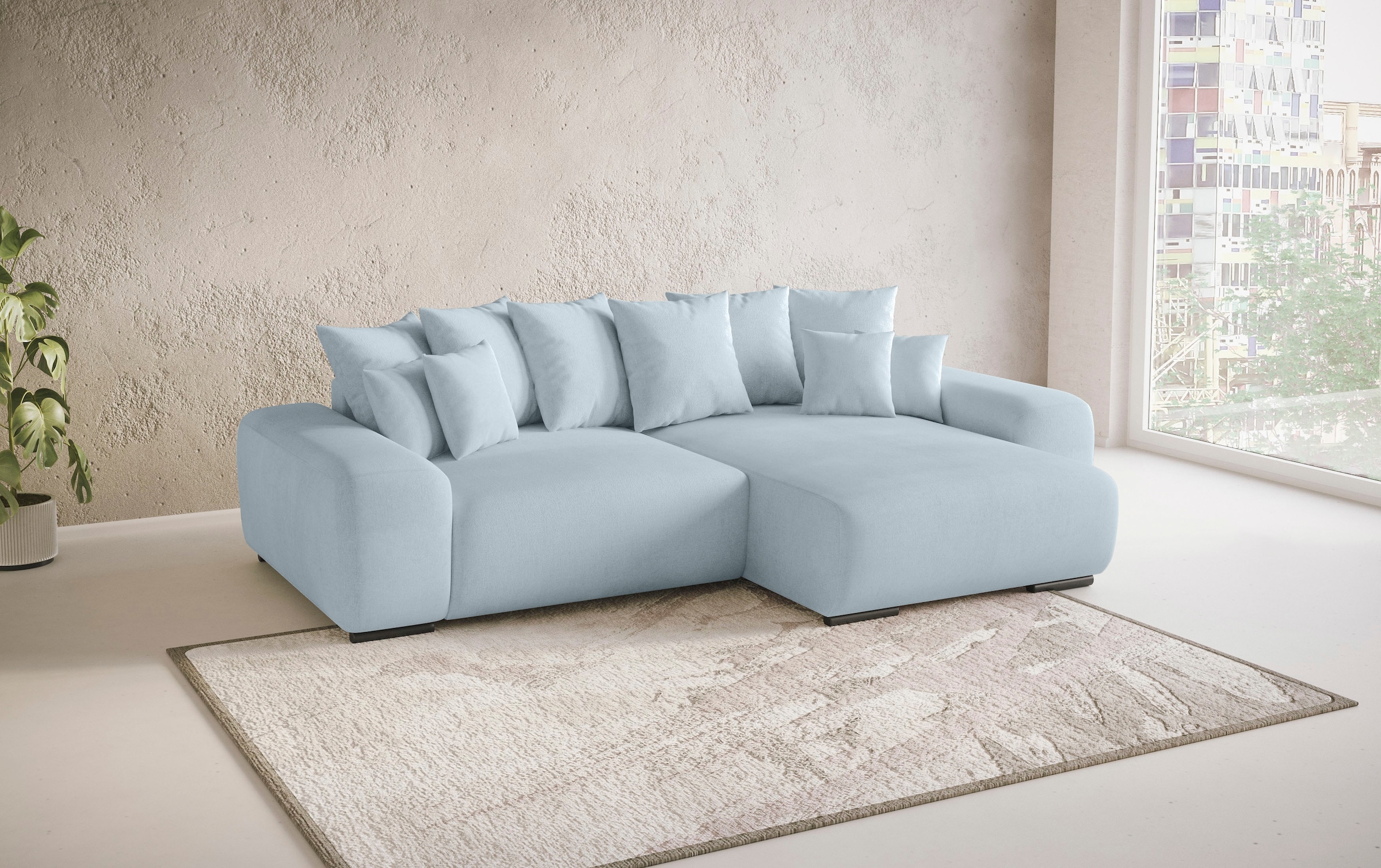 Mr. Couch Ecksofa »Sundance L-Form«, Dauerschläfer mit EasyBett-Schlaffunktion, Bettkasten