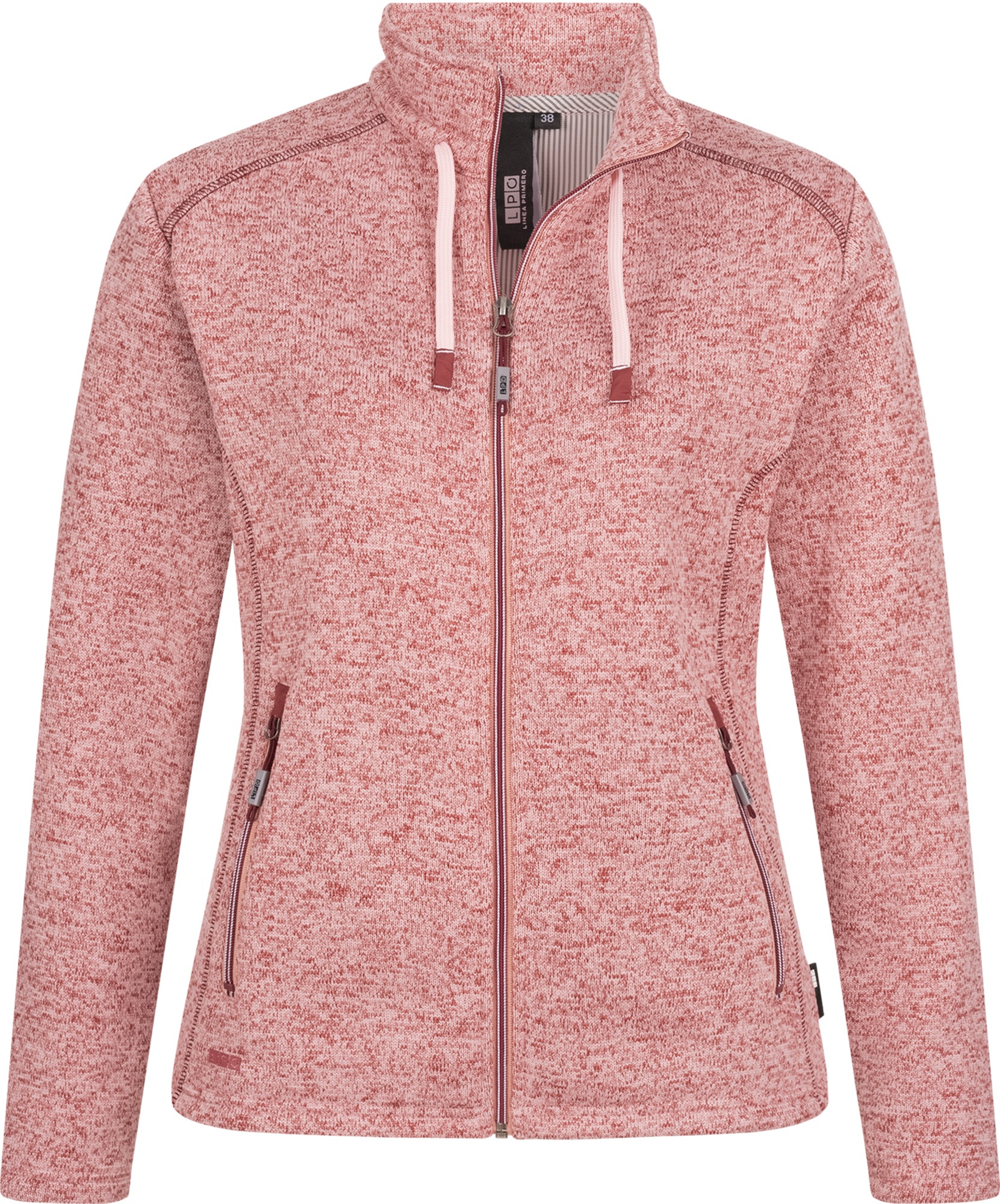 DEPROC Active Strickfleecejacke »LUVERNE WOMEN«, Kontrastreissverschluss