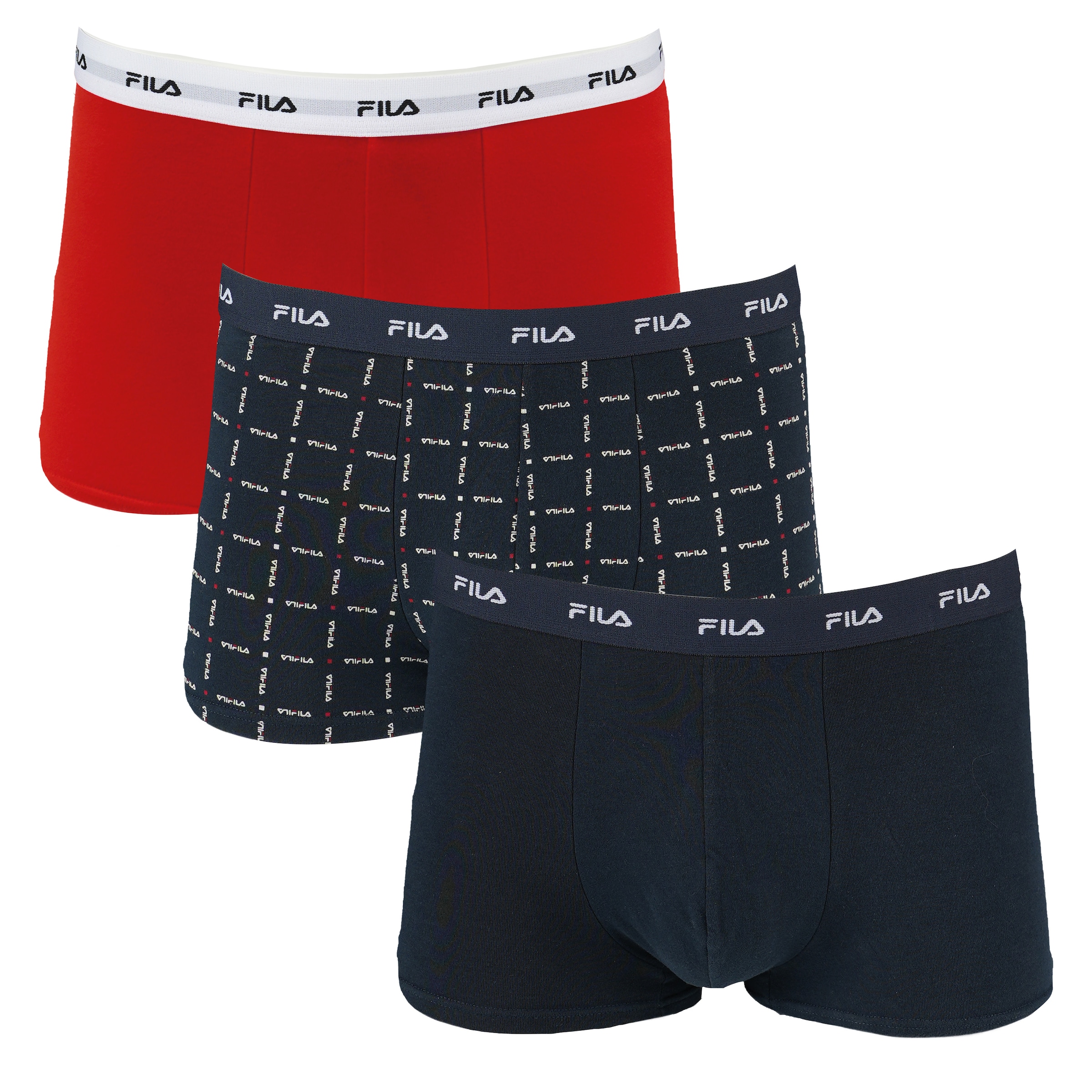 Fila Boxershorts, (3er Pack), mit elastischem Logobund