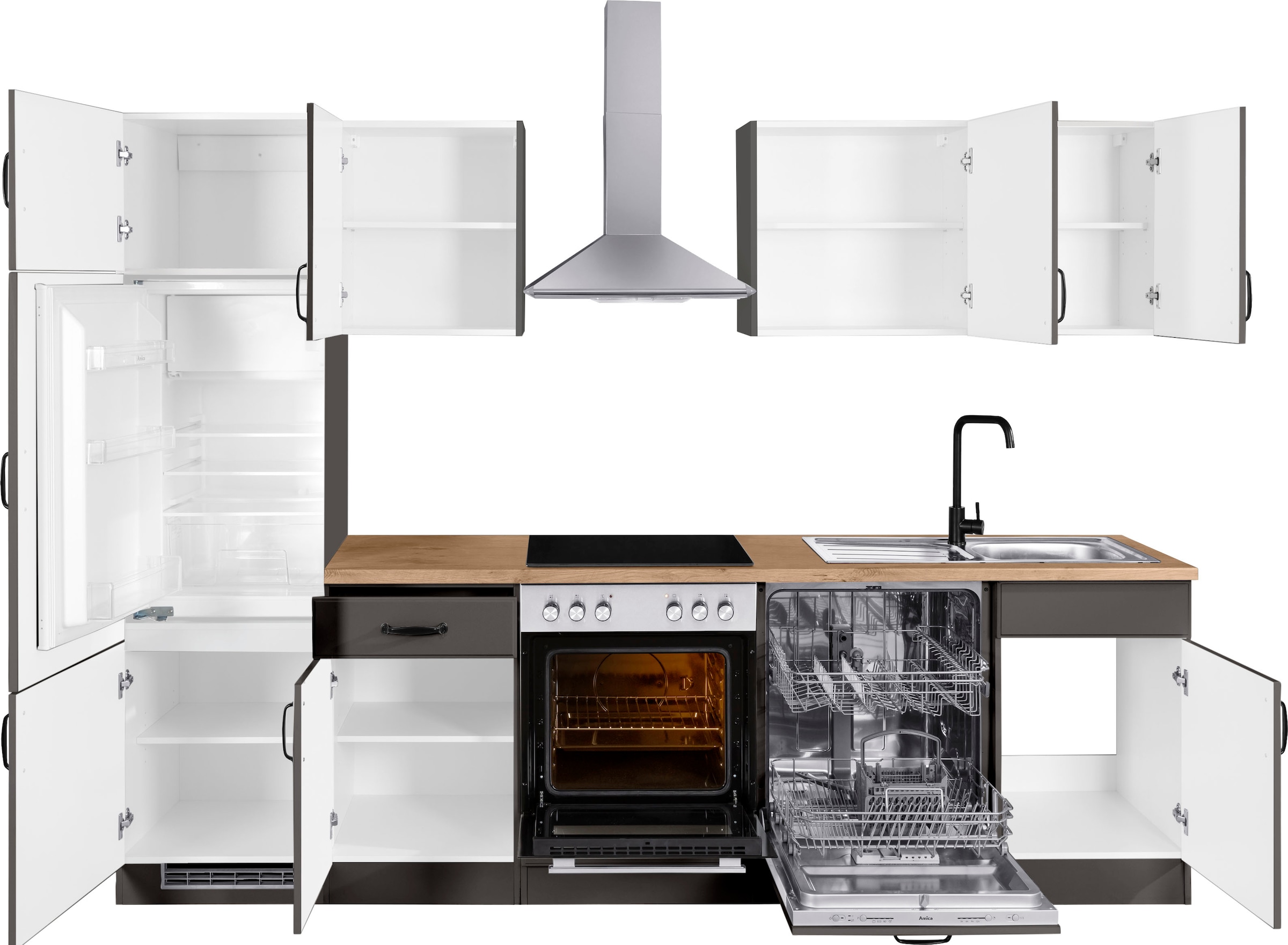 ❤ wiho Küchen Küchenzeile »Erla«, ohne E-Geräte, Breite 280 cm entdecken im  Jelmoli-Online Shop | Spülenschränke