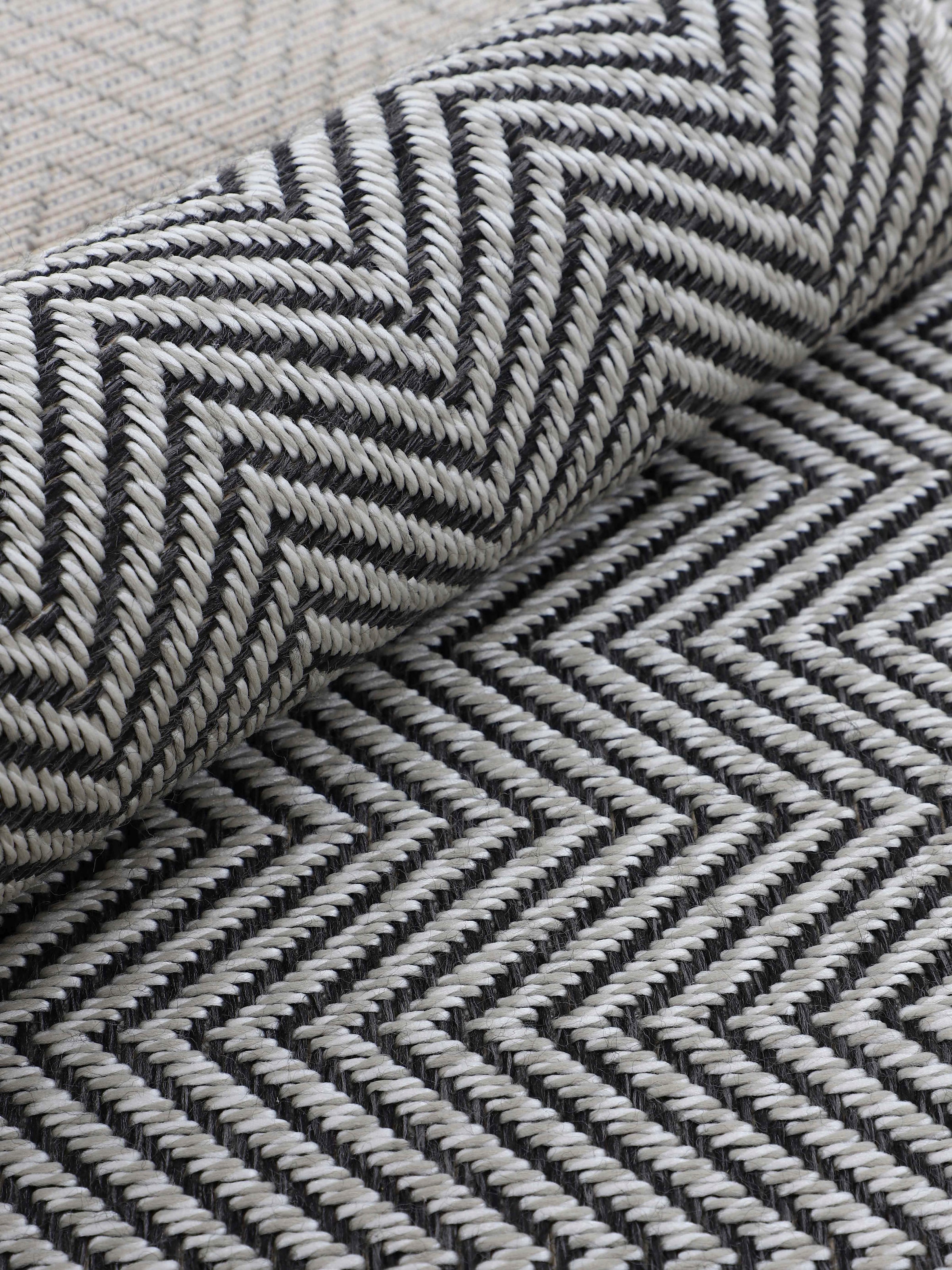 carpetfine Teppich »Boho 106«, rund, 4 mm Höhe, robustes Flachgewebe, Sisal Optik, UV-beständig, Aussenbereich