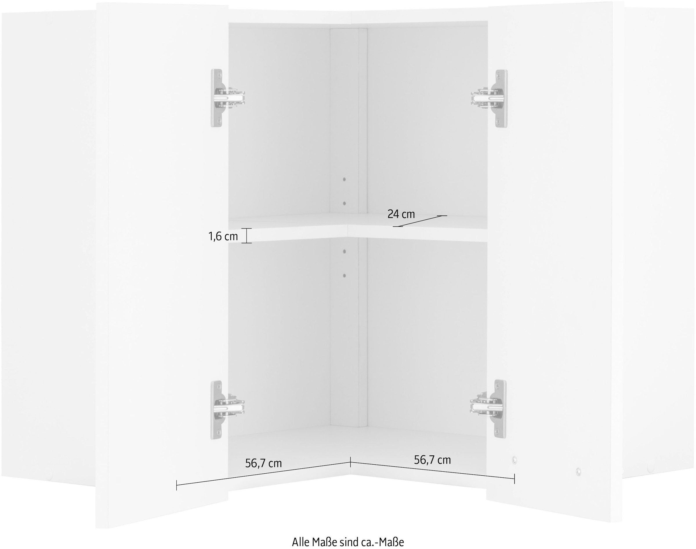 ❤ wiho Küchen Eckhängeschrank »Unna«, 60 cm breit entdecken im  Jelmoli-Online Shop