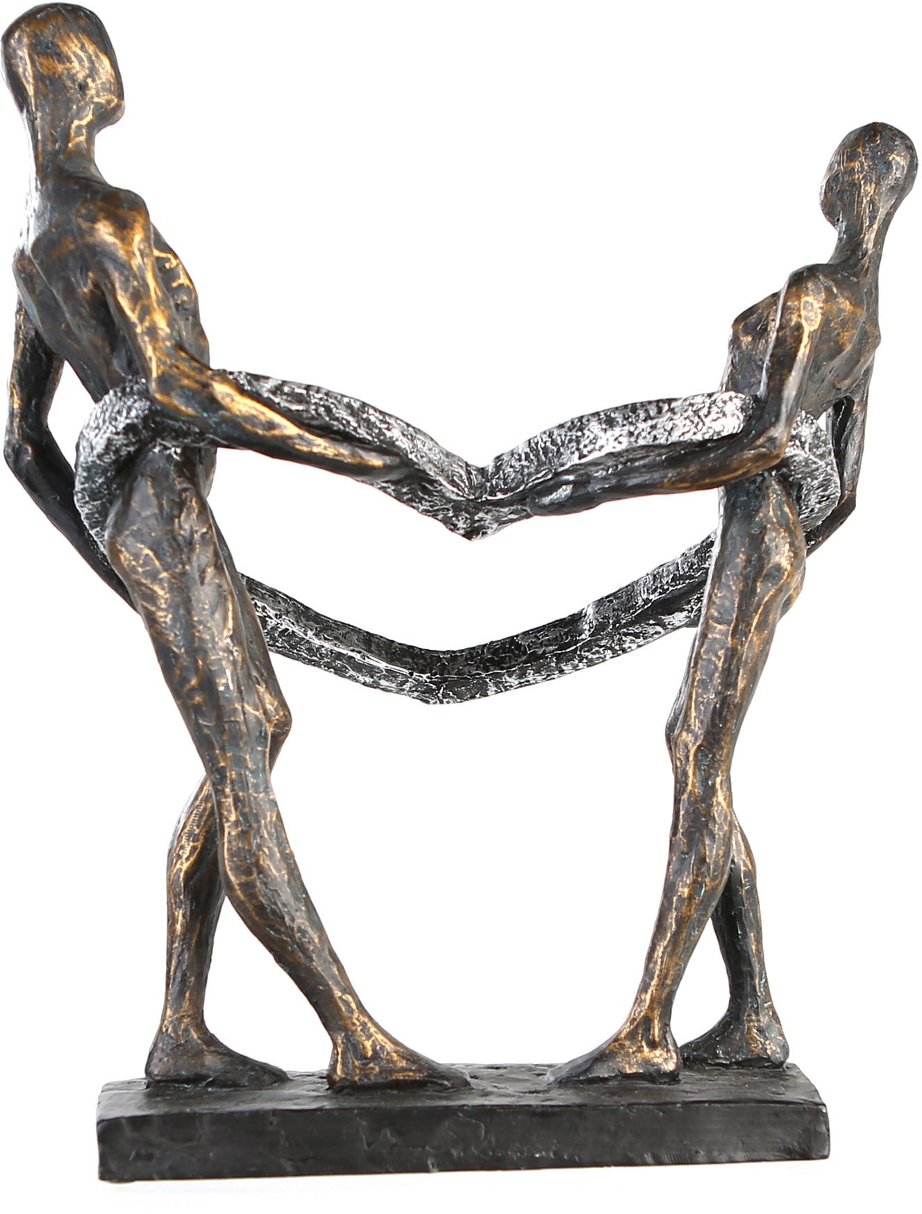 Casablanca by Gilde Dekofigur »Skulptur Connected«, Dekoobjekt, Höhe 31 cm, mit Spruchanhänger, Wohnzimmer
