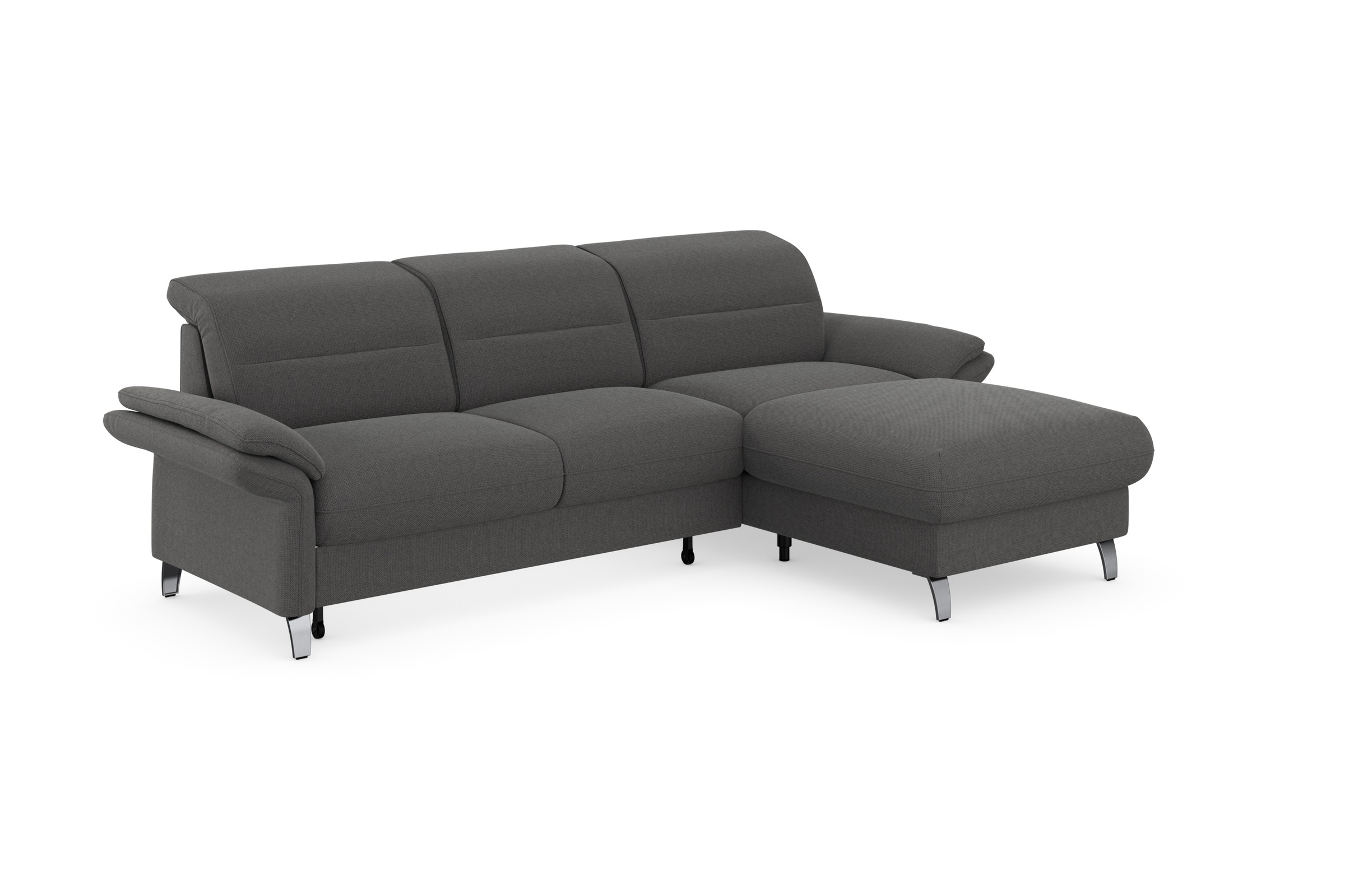 sit&more Ecksofa »Grenoble L-Form mit Federkern«, wahlweise mit Bettfunktion, Bettkasten, Arm- und Kopfteilverstellung