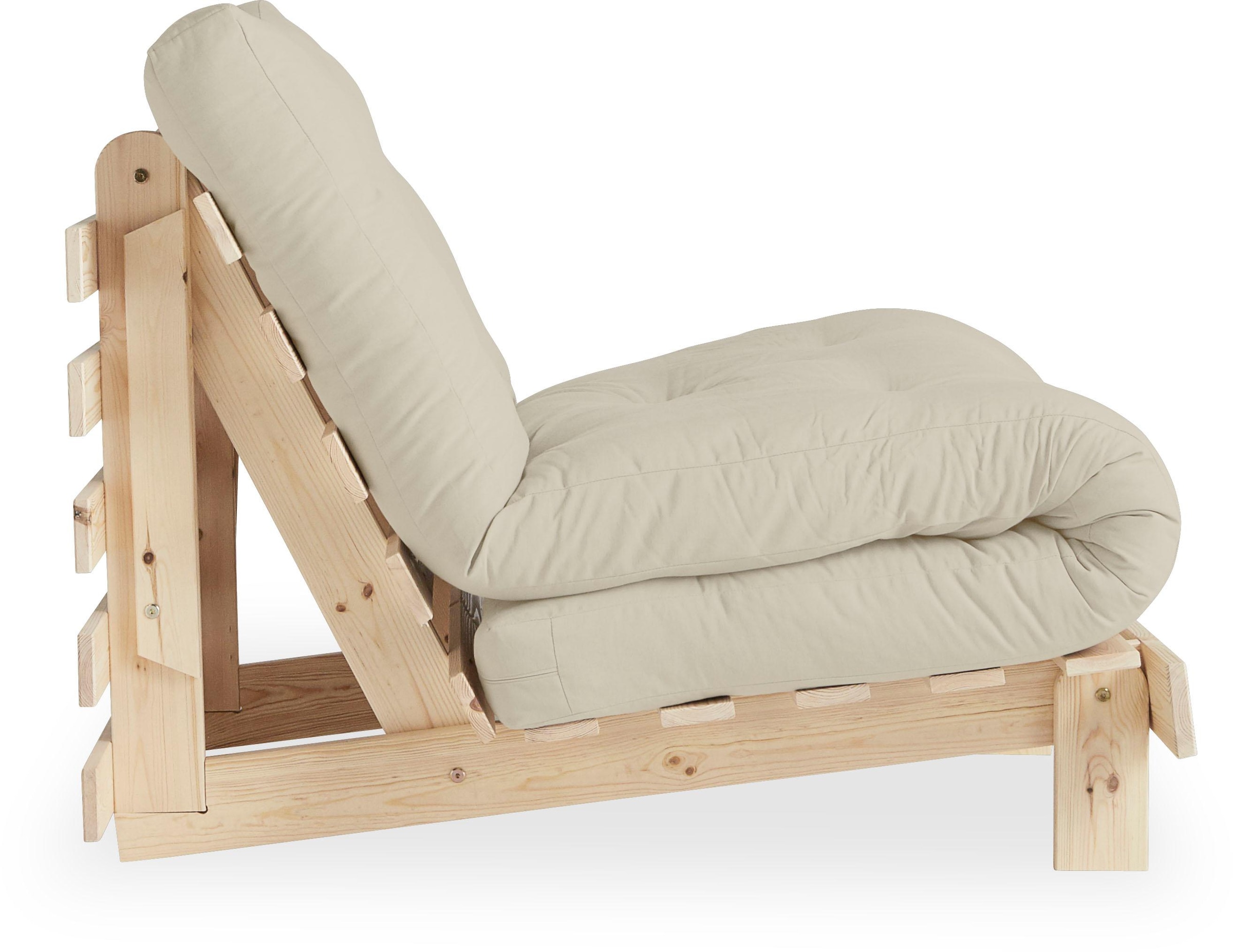 Karup Design Schlafsofa »Roots 90 Schlafsofa, Gästebett, Sofa mit Futonmatratze«, Inkl. Futonmatratze, Liegefläche 90x200 cm, FSC® zertifizierte Kiefer