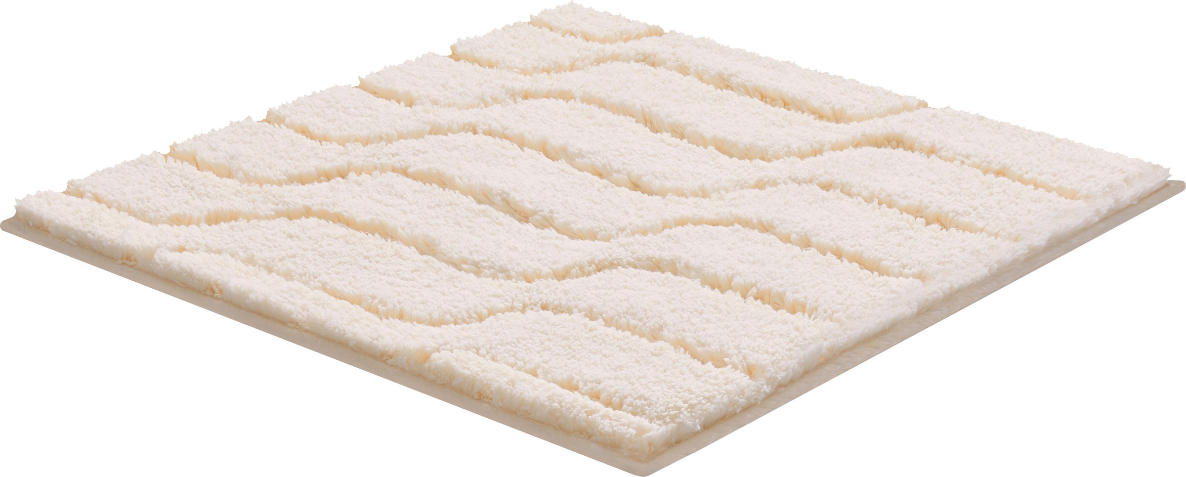 Grund Badematte »Vogue«, rutschhemmend beschichtet, fussbodenheizungsgeeignet, dichter Flor, Hoch-Tief-Effekt, Wellen-Design