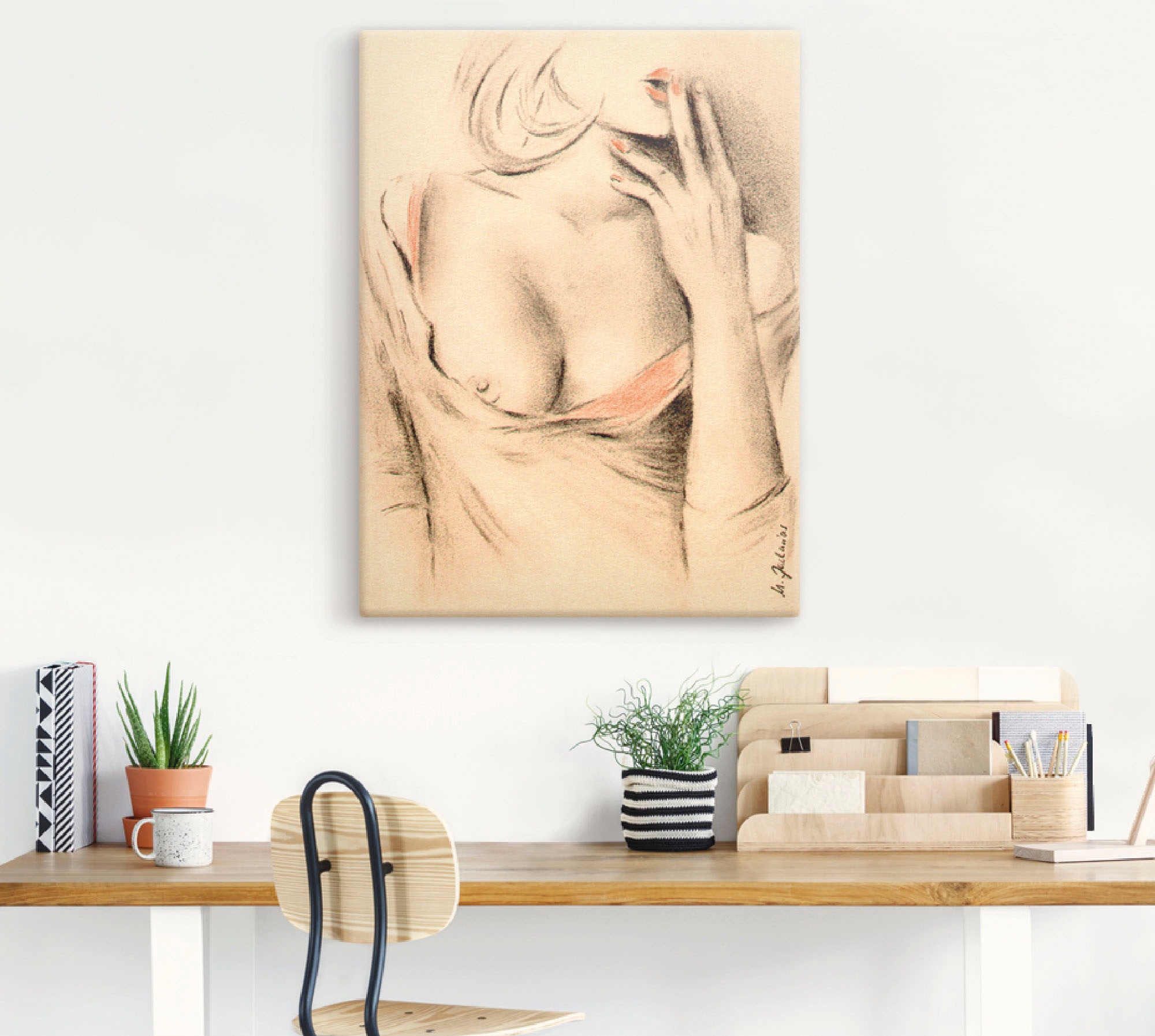 Artland Leinwandbild "Aphrodite der Moderne" Frau 1 Stk. tlg. auf Holzrahmen gespannt