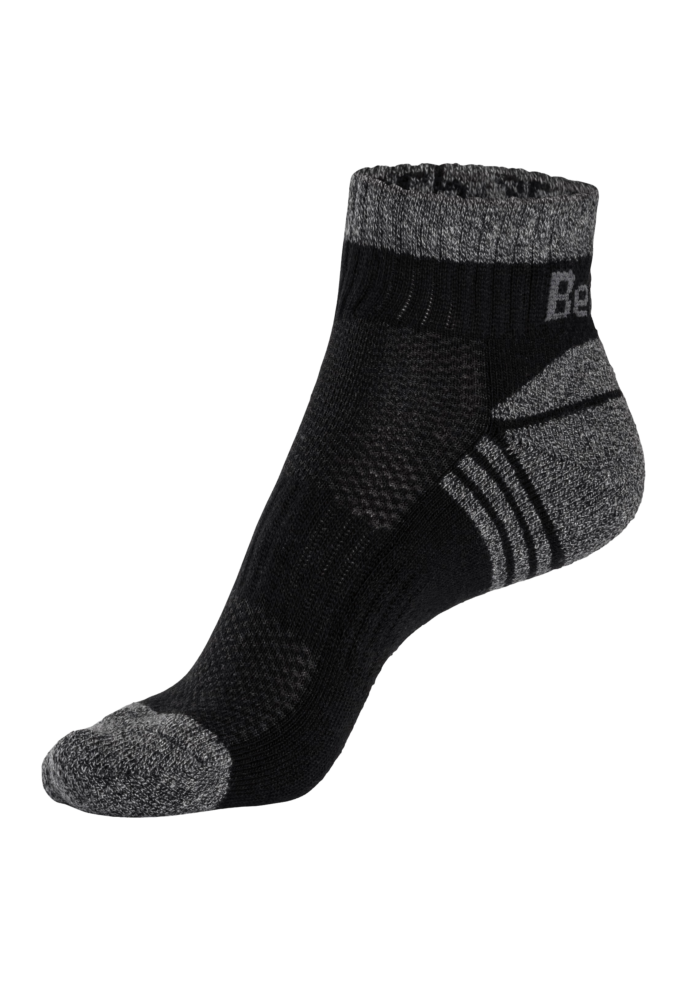 Bench. Kurzsocken, (Packung, 3 Paar), mit Mittelfussgummi und Pikee