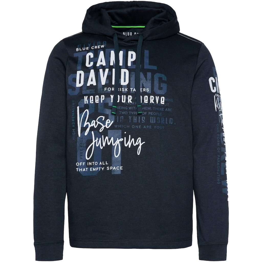 CAMP DAVID Kapuzensweatshirt, mit Label Patch an der Kapuze