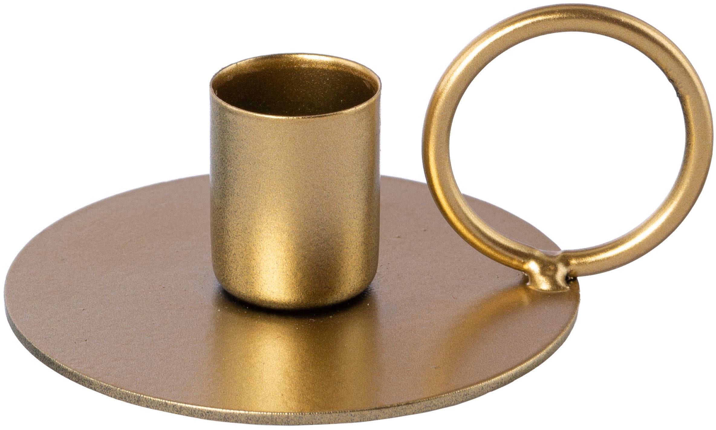 Leonique Kerzenhalter »Stabkerzenhalter Adaliz«, (Set, 4 St.), aus Metall,  mit dekorativem Henkel online bestellen