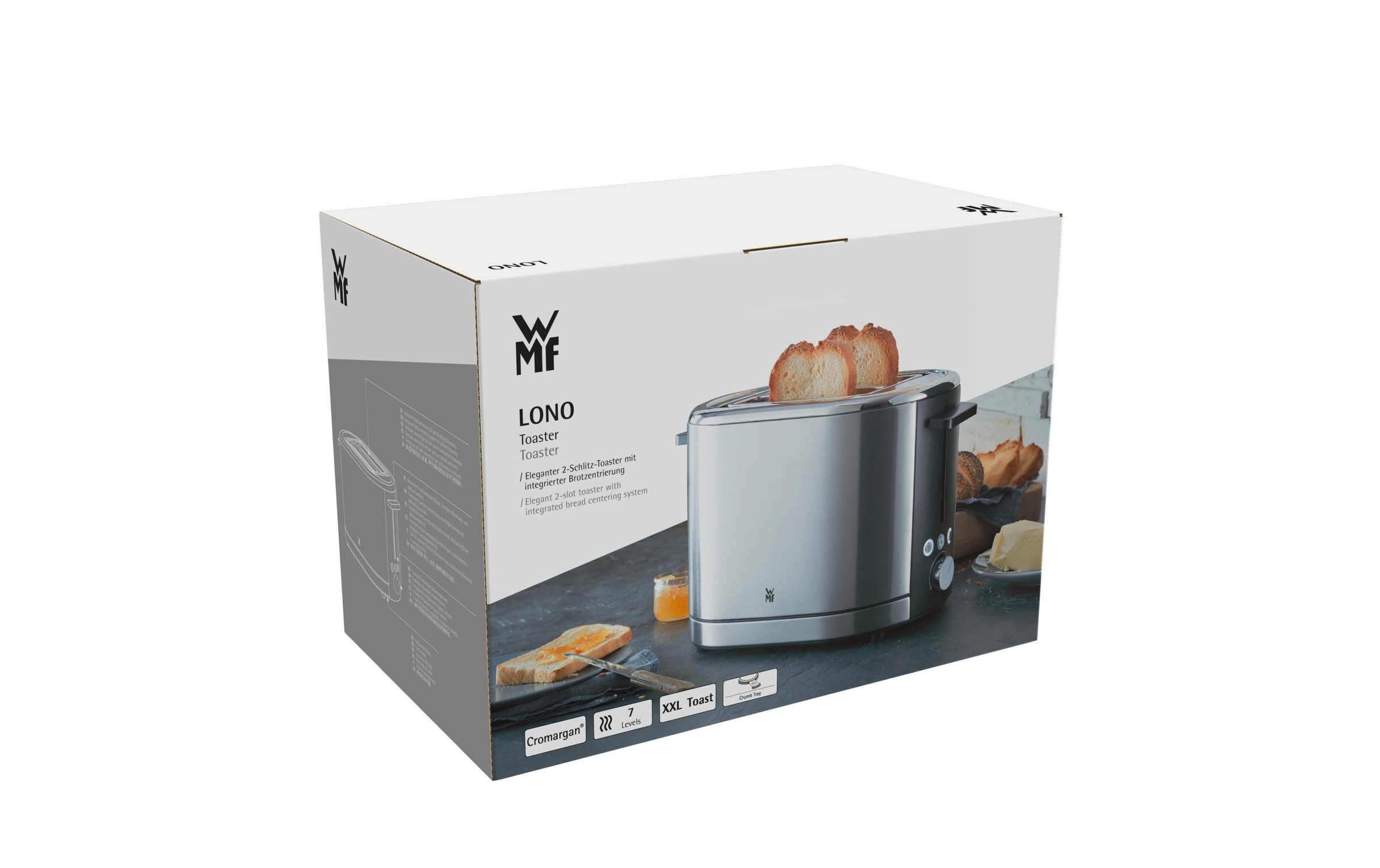 WMF Toaster »LONO Silberfarben«, für 2 Scheiben, 900 W