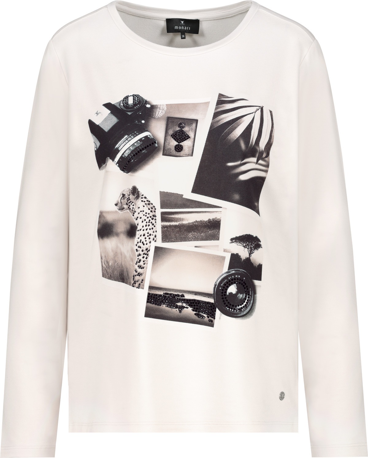 Monari Langarmshirt »Shirt Collage«, Mit Rundhalsausschnitt