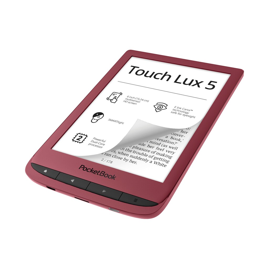 PocketBook E-Book »Touch Lux 5 Rot«, (Linux)