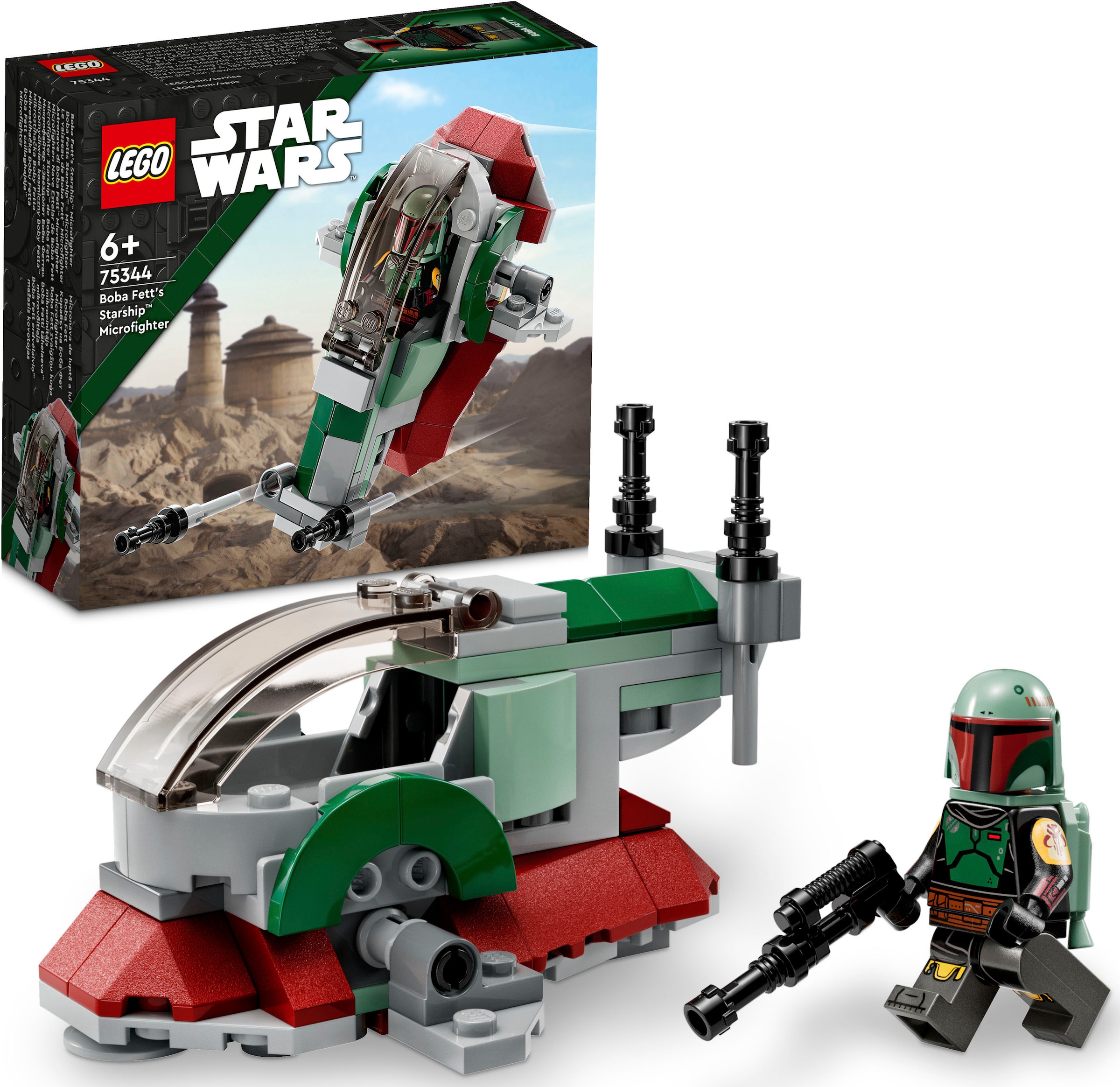 Konstruktionsspielsteine »Boba Fetts Starship™ – Microfighter (75344), LEGO® Star...