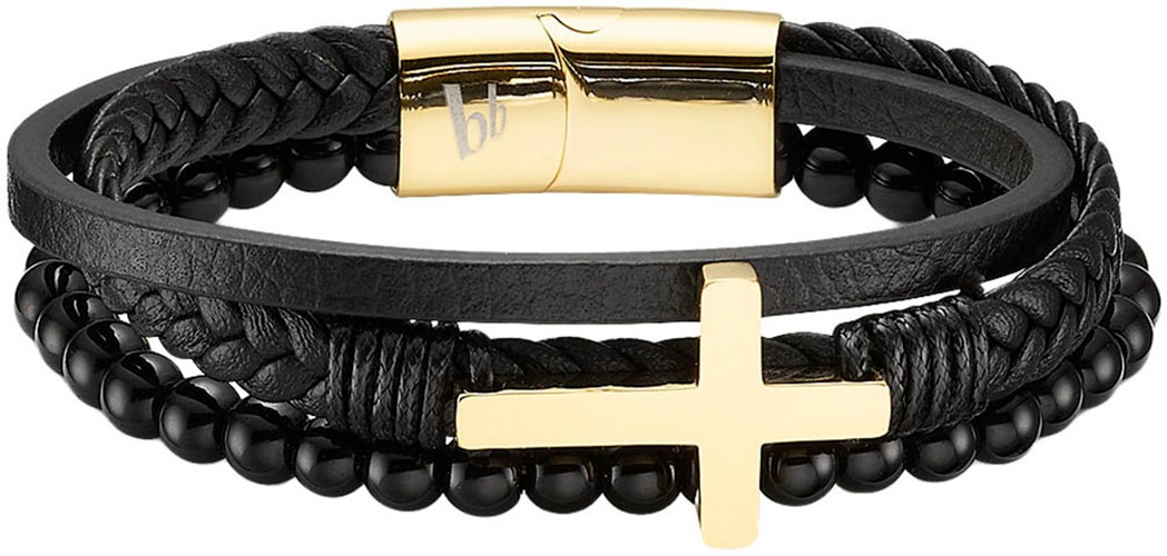 Bruno Banani Lederarmband "Schmuck" mit Achat