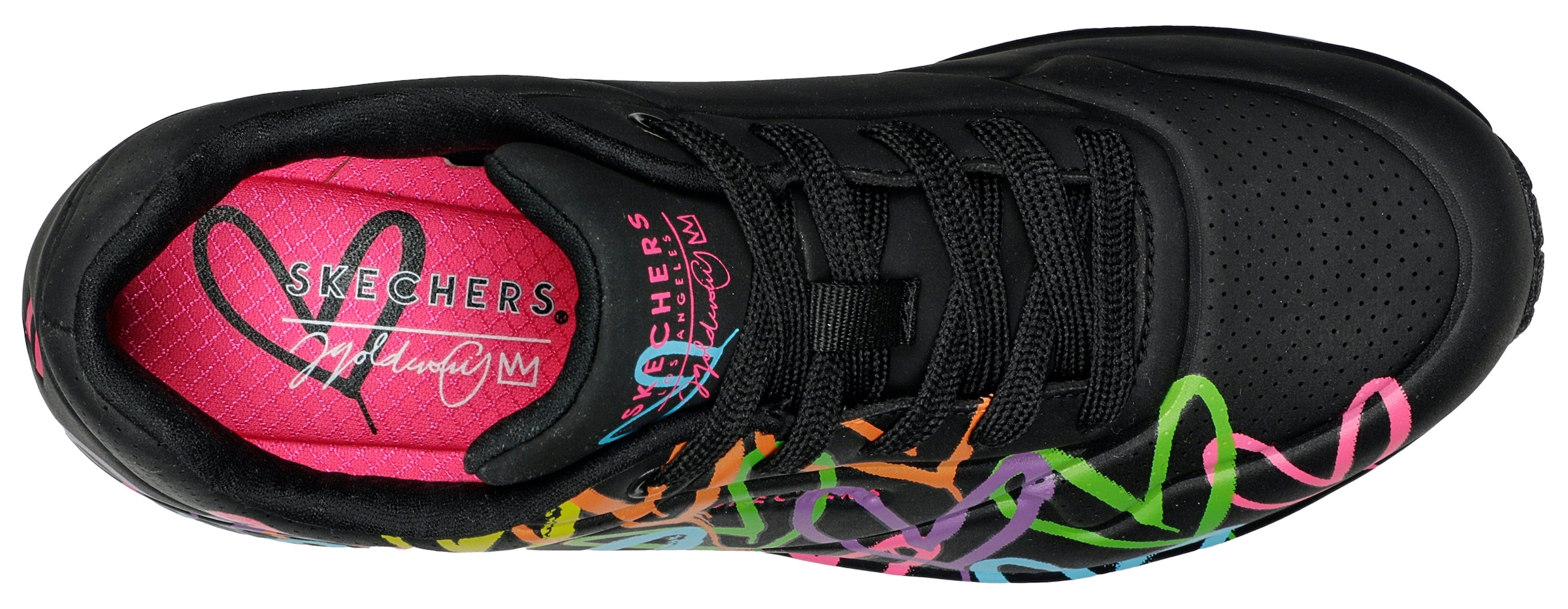 Skechers Sneaker »UNO - HIGHLIGHT LOVE«, mit Herzchen-Print, Freizeitschuh, Halbschuh, Schnürschuh