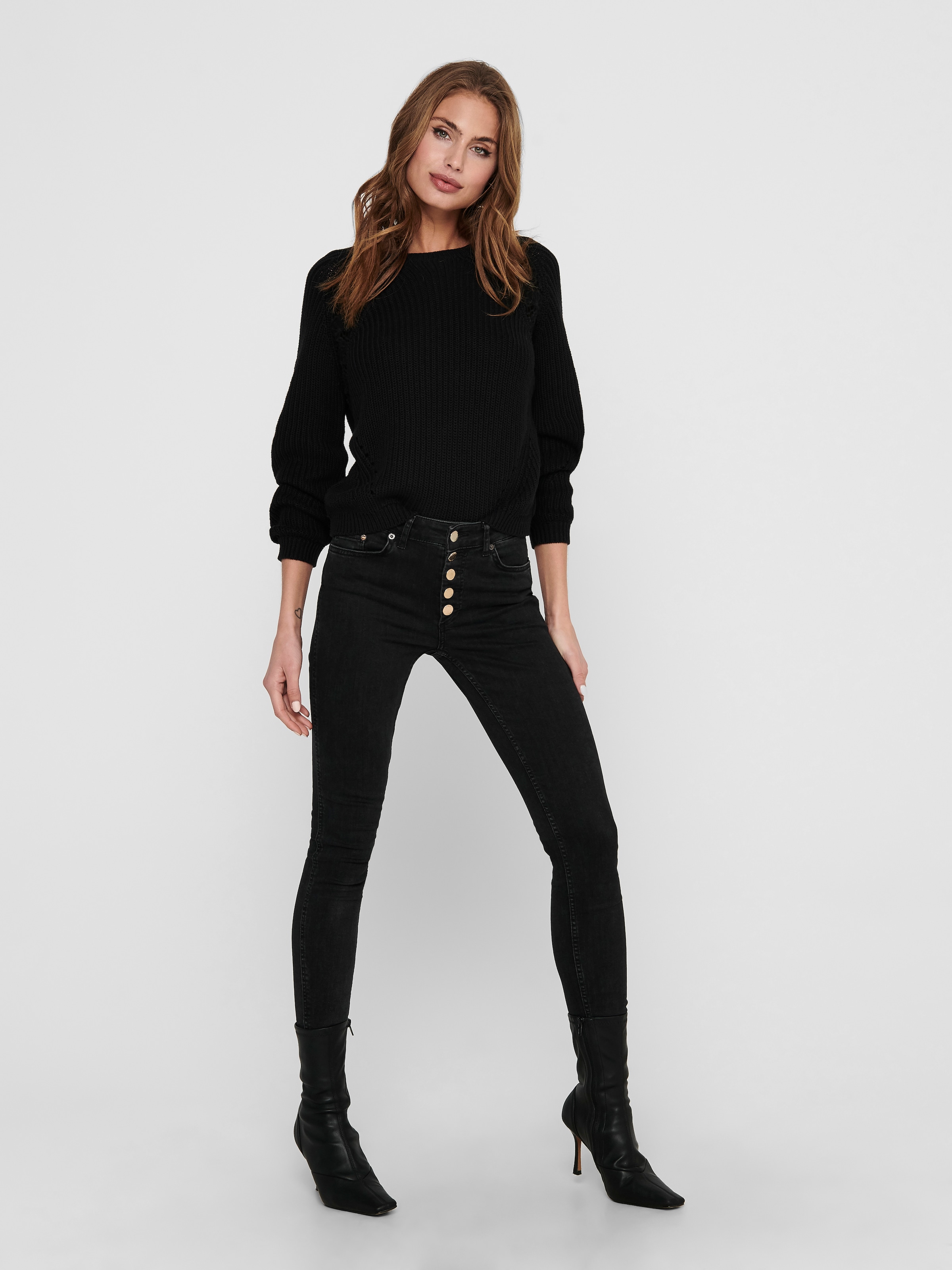 ONLY Strickpullover »ONLMAGA L/S LACE PULLOVER KNT NOOS«, mit Spitze