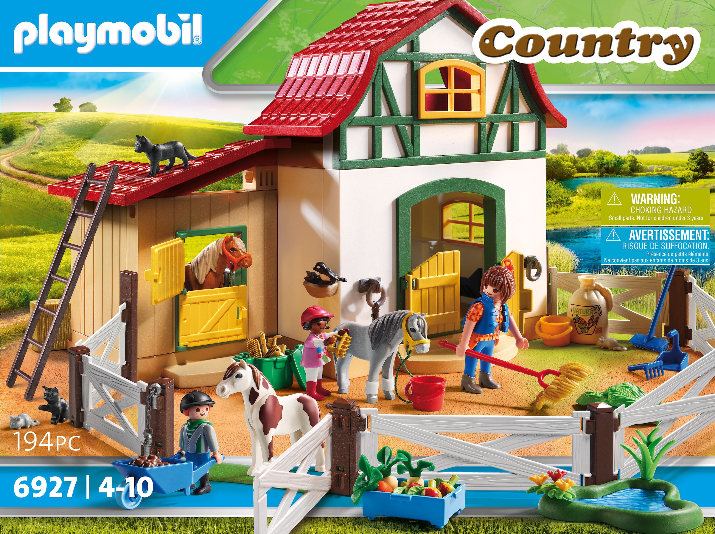 Playmobil® Konstruktions-Spielset »Ponyhof (6927), Country«, (194 St.), Made in Germany