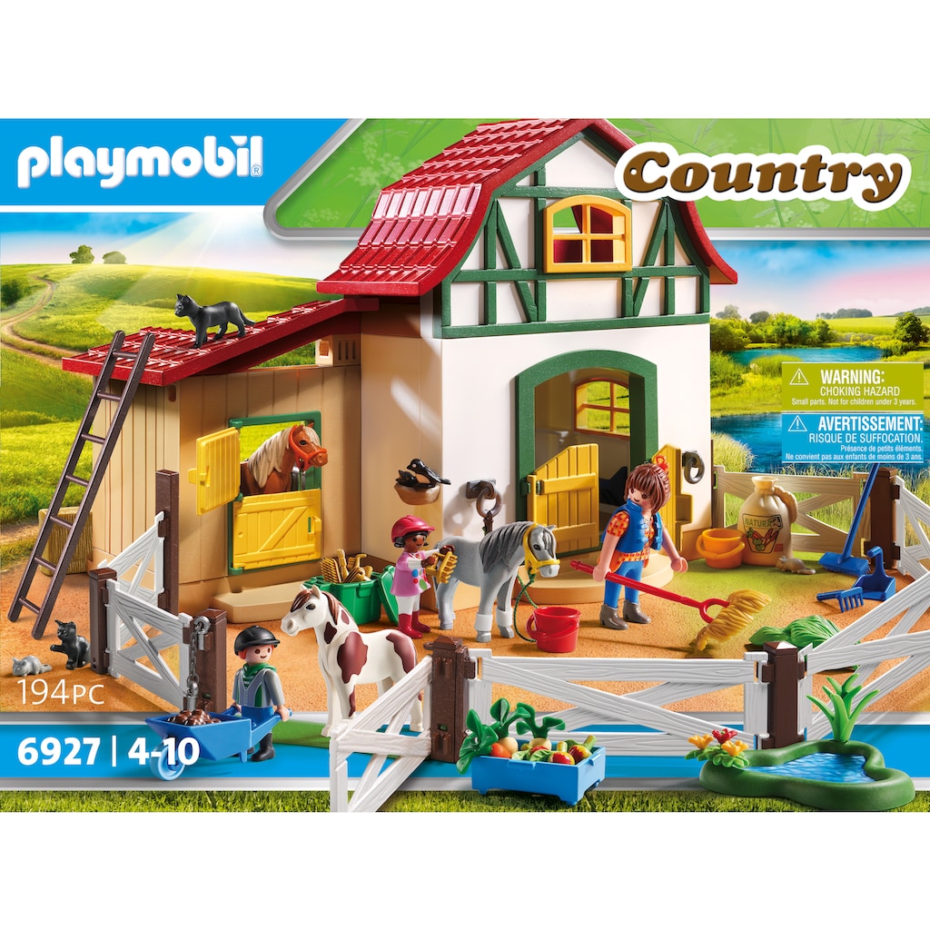 Playmobil® Konstruktions-Spielset »Ponyhof (6927), Country«, (194 St.), Made in Germany