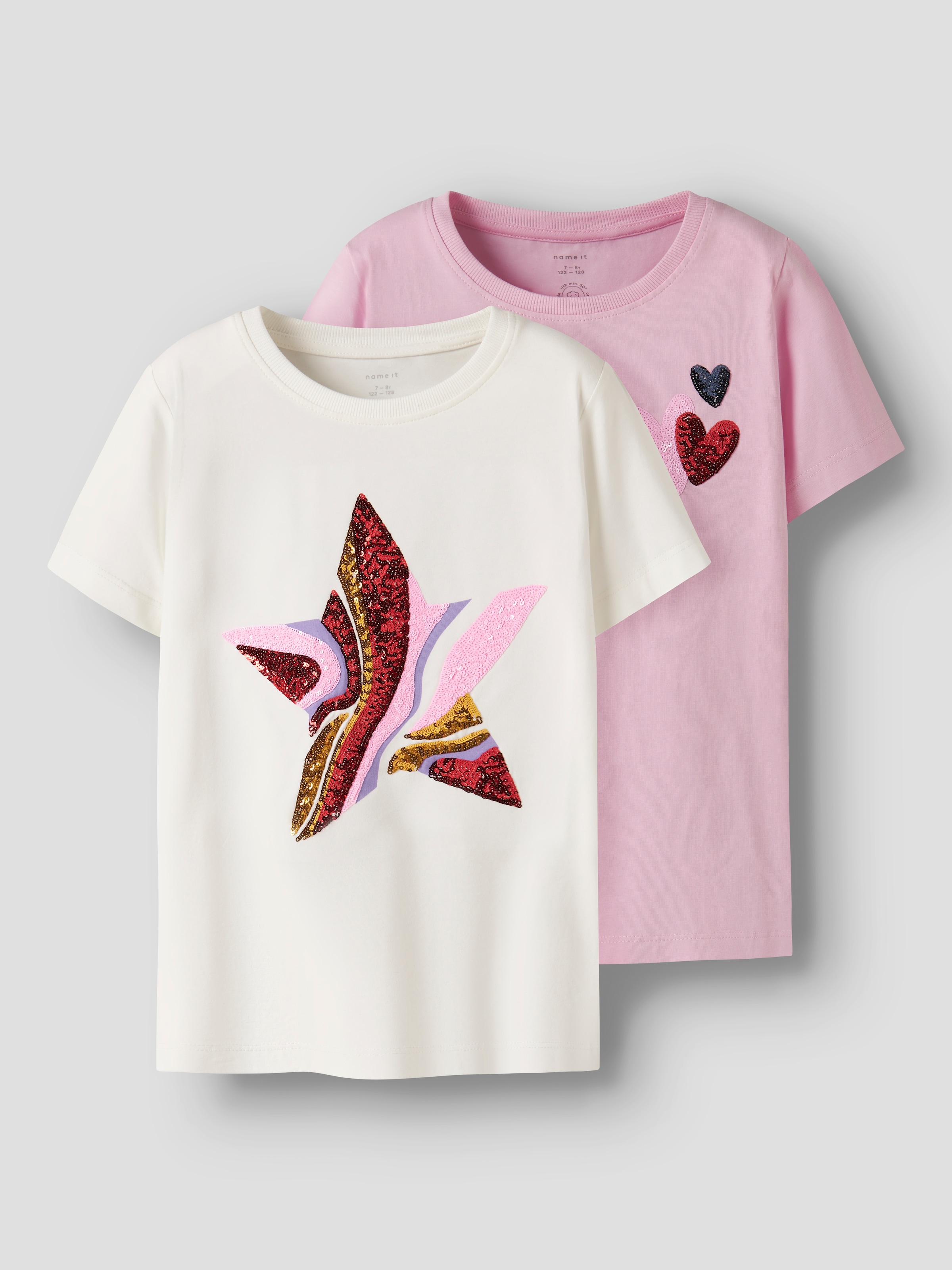 Name It T-Shirt »NKFKASSIA 2P SS TOP PB«, (Packung, 2 tlg.)