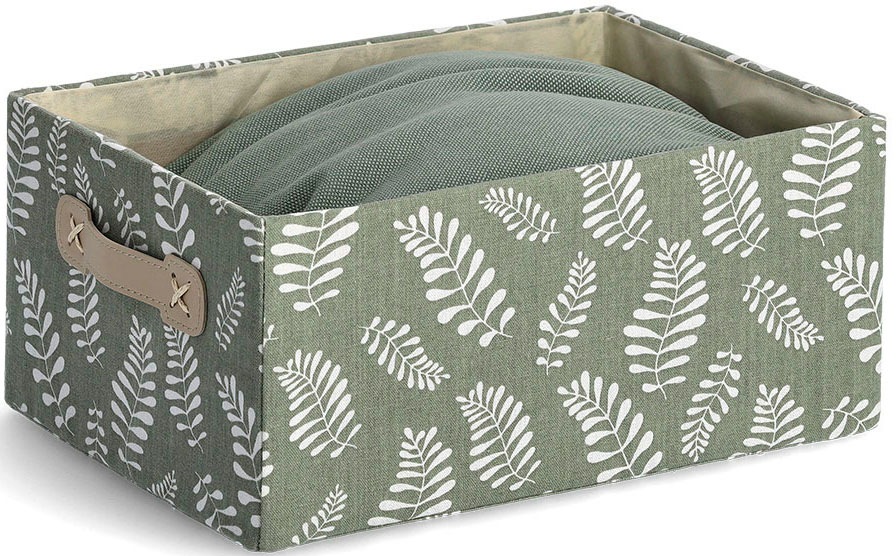 Zeller Present Aufbewahrungsbox "Leaves" Baumwollmix