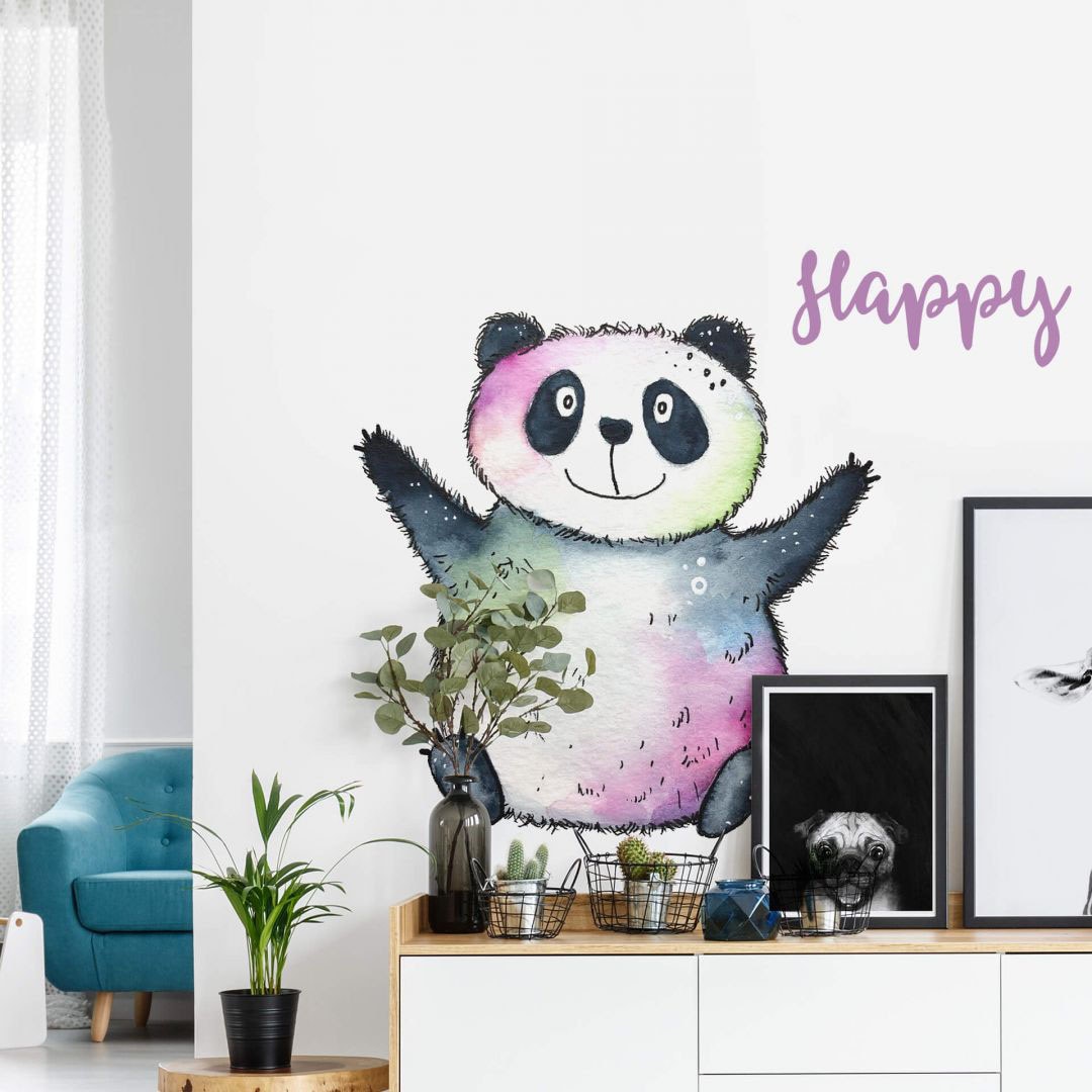 Wall-Art Wandtattoo »Lebensfreude - Happy Panda«, (1 St.)