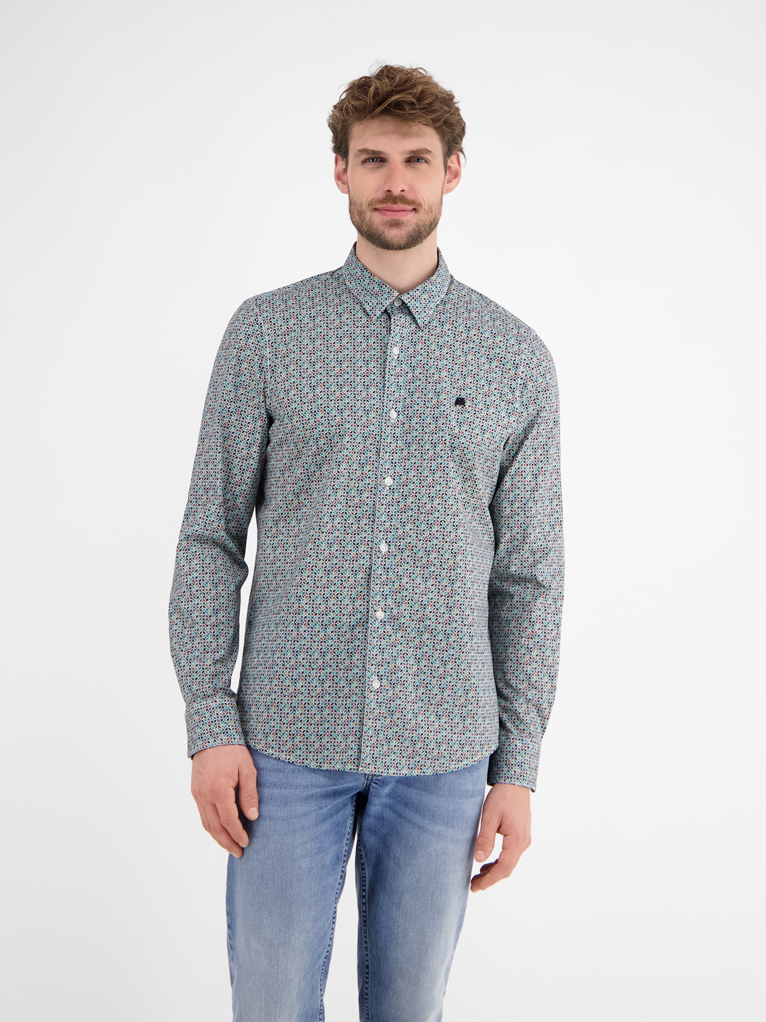 LERROS Langarmhemd »LERROS Langarmhemd mit Print«