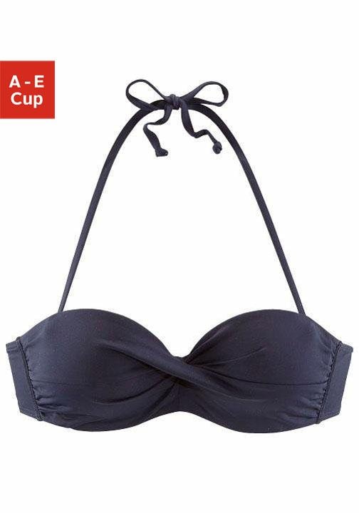 s.Oliver Bandeau-Bikini-Top »Spain«, unifarben mit Wickeloptik