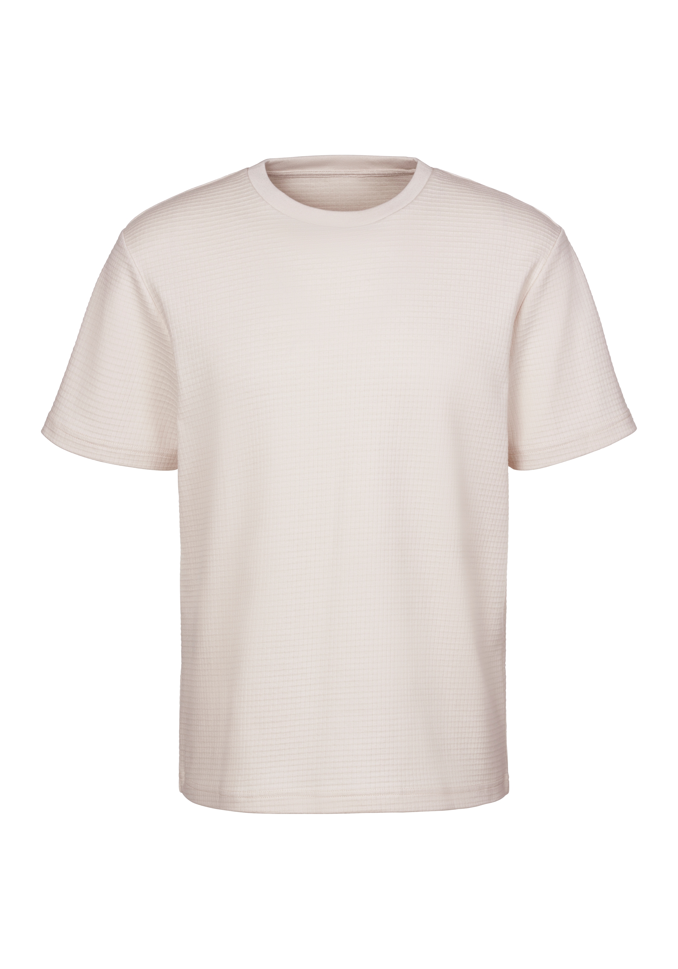 John Devin T-Shirt, Rundhalsshirt mit Struktur aus Baumwoll-Mix