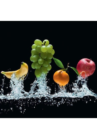 Glasbild »Frucht Splash Traube«