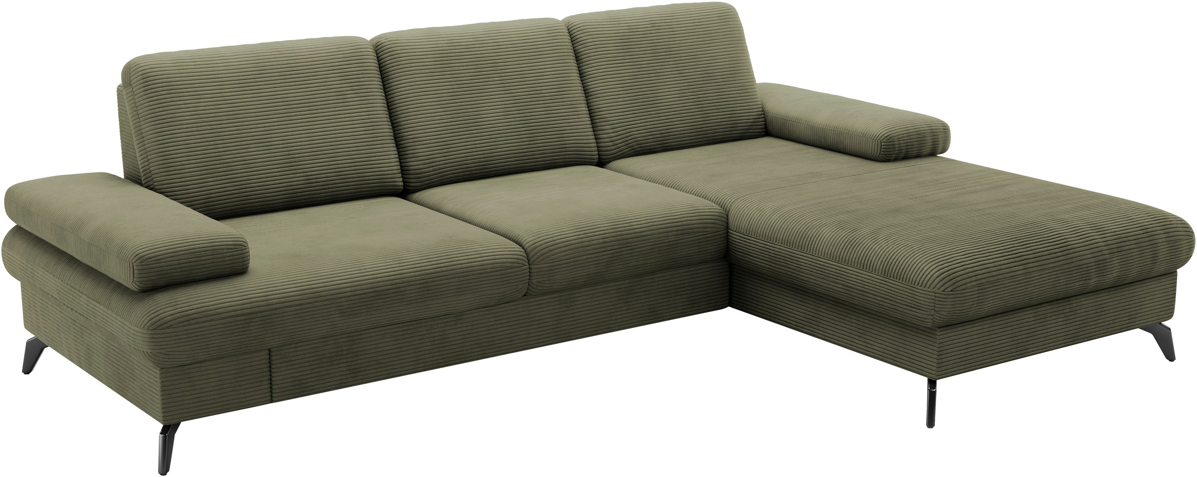 sit&more Ecksofa »Morris Jubi L-Form«, inkl. Armteilfunktion und 1 Zierkissen, wahlweise mit Bettfunktion