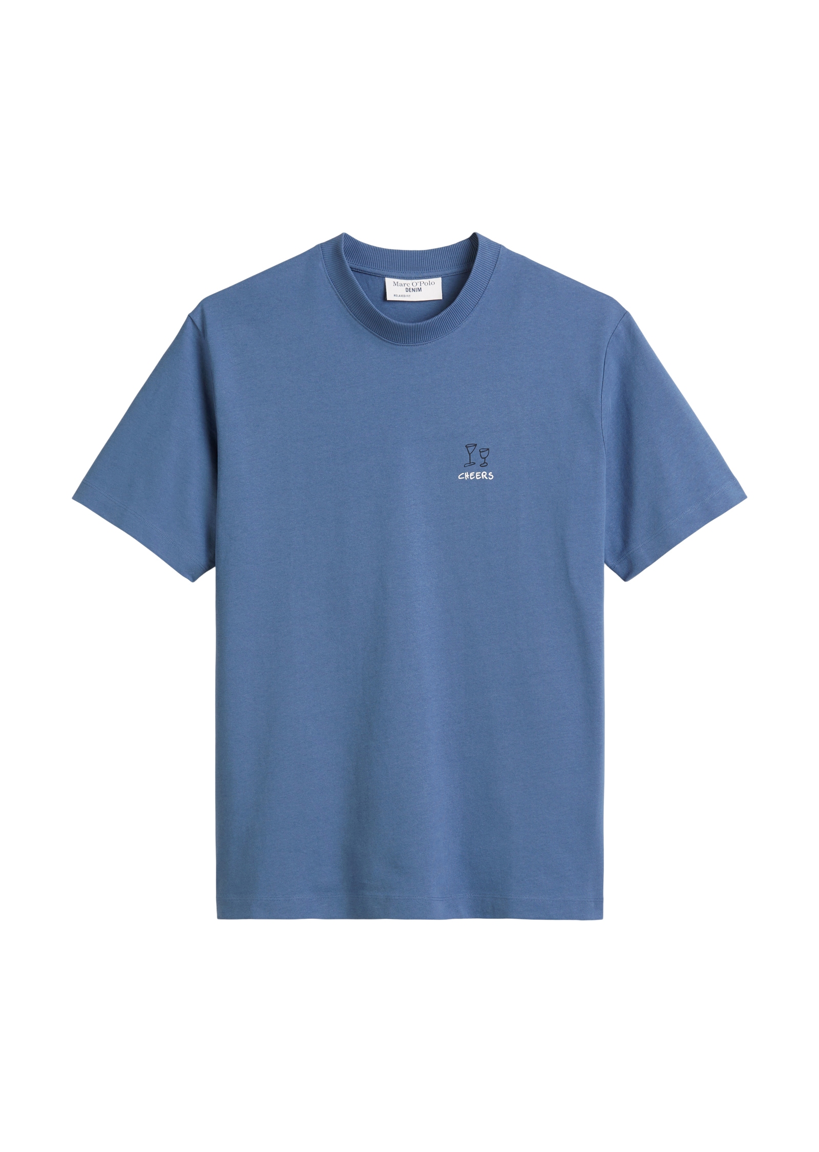 Marc O'Polo DENIM T-Shirt, Rundhals, relaxed fit, kontrastfarbener Print