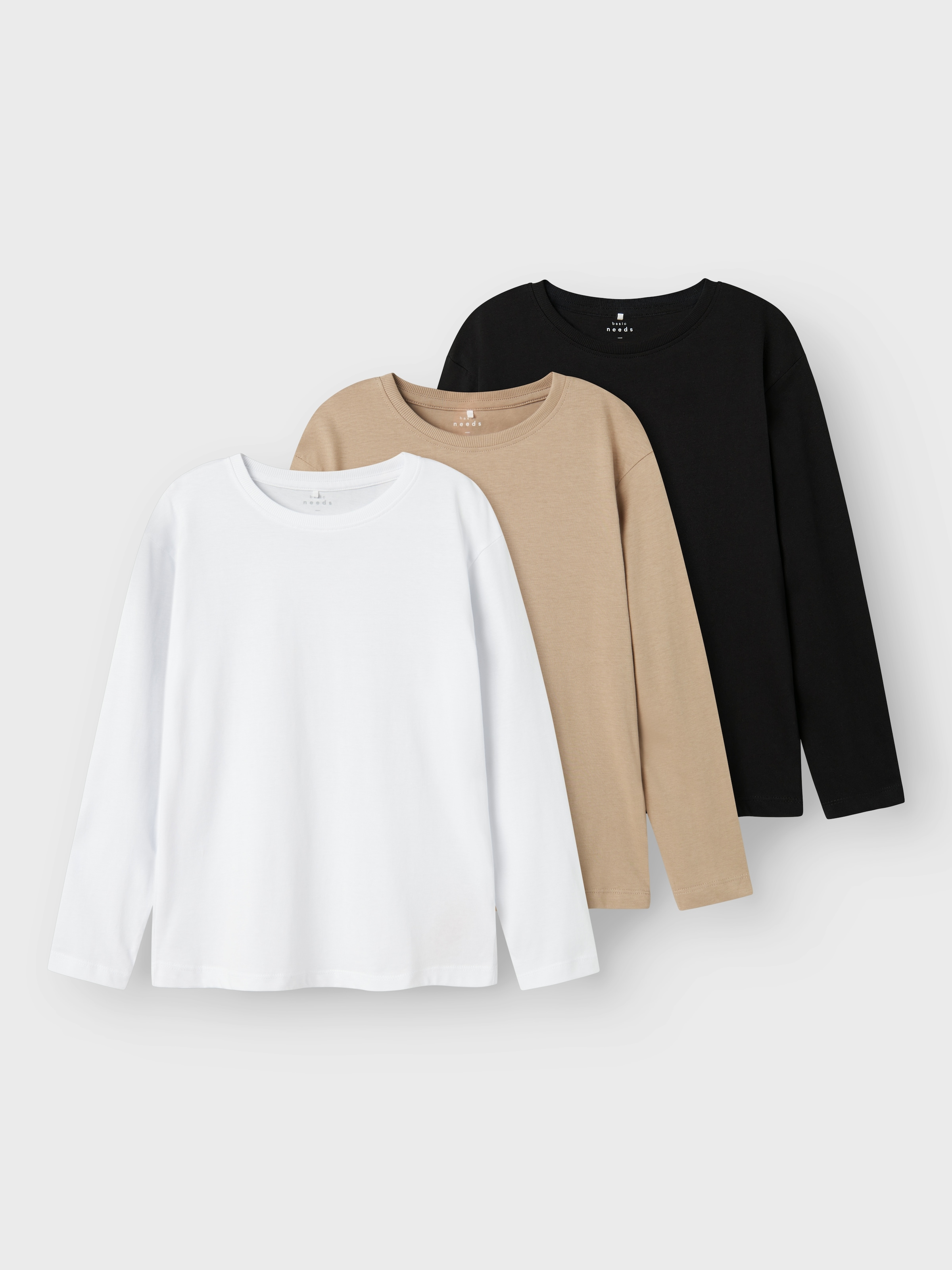 Name It T-Shirt »NKMVOBBO LS NREG TOP 3P NOOS« Packung, 3 Stk.