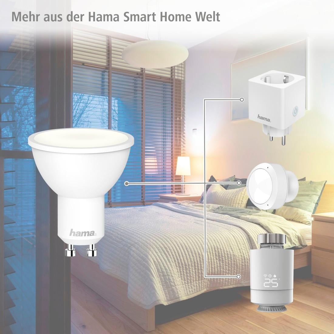 Hama Smarte Lampe »Smarte LED | Hub Glühbirne GU10 Reflektor 6500K Shop 2700K - 5,5W« Jelmoli-Versand Online ohne