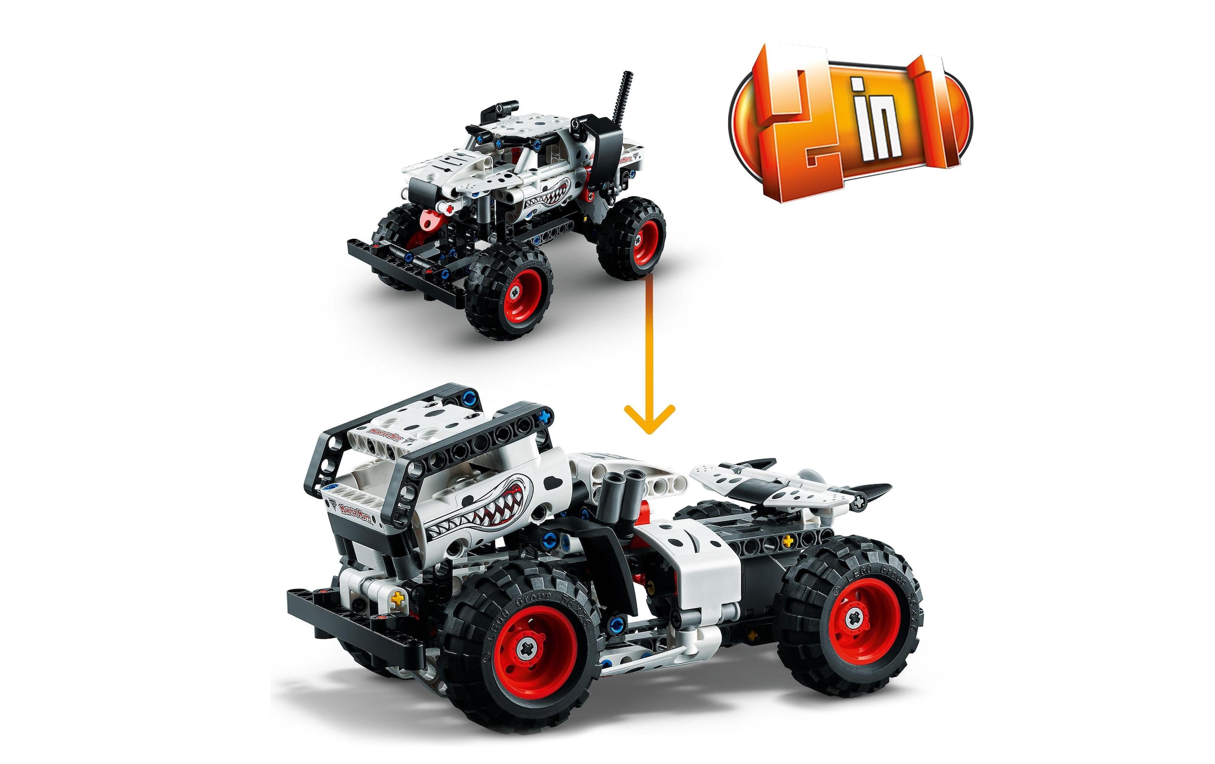 LEGO® Konstruktionsspielsteine »Monster Jam Monster Mutt Dalmatian«, (244 St.)