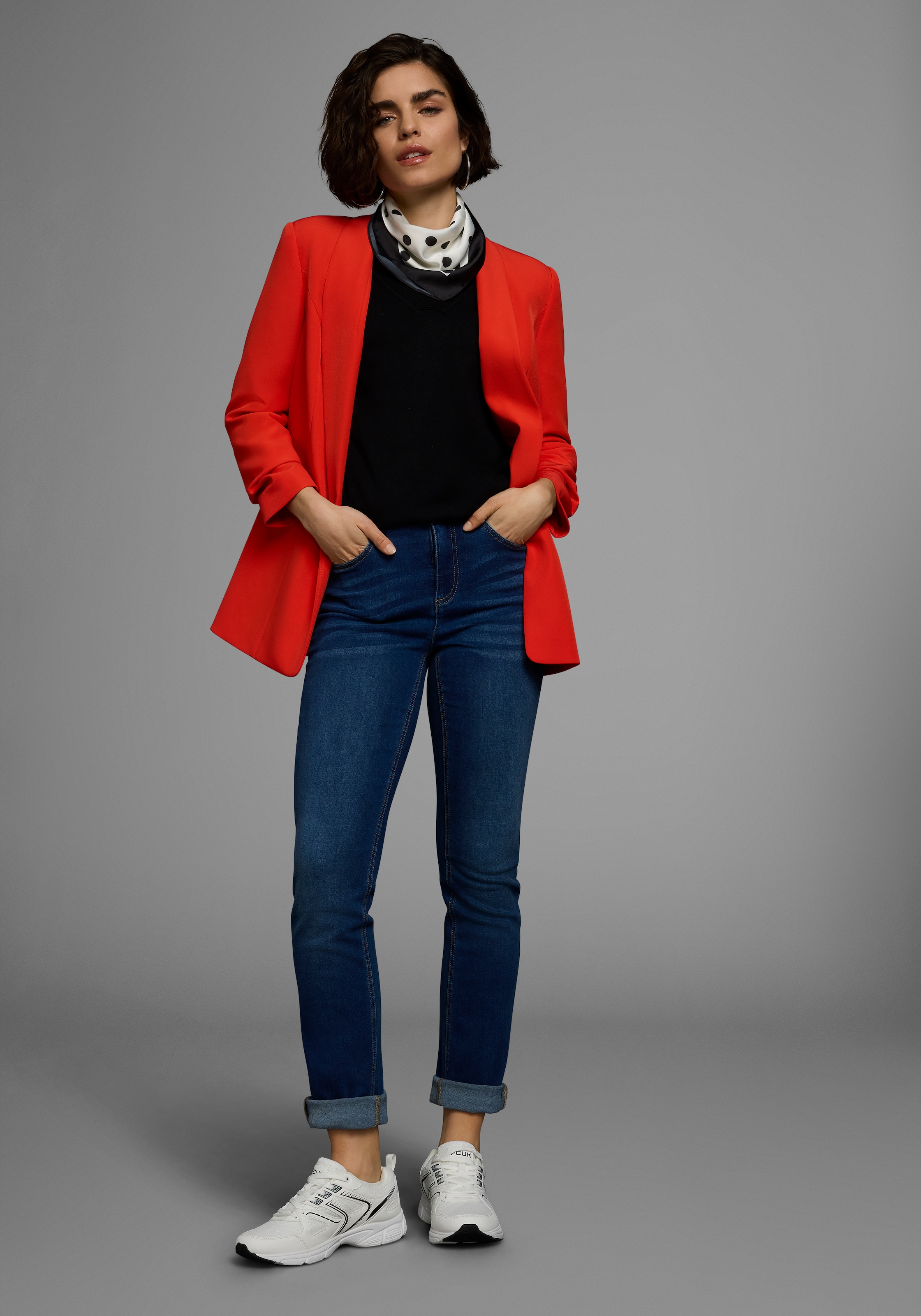 Boysen's V-Ausschnitt-Pullover, in leichter A-Form NEUE FARBE