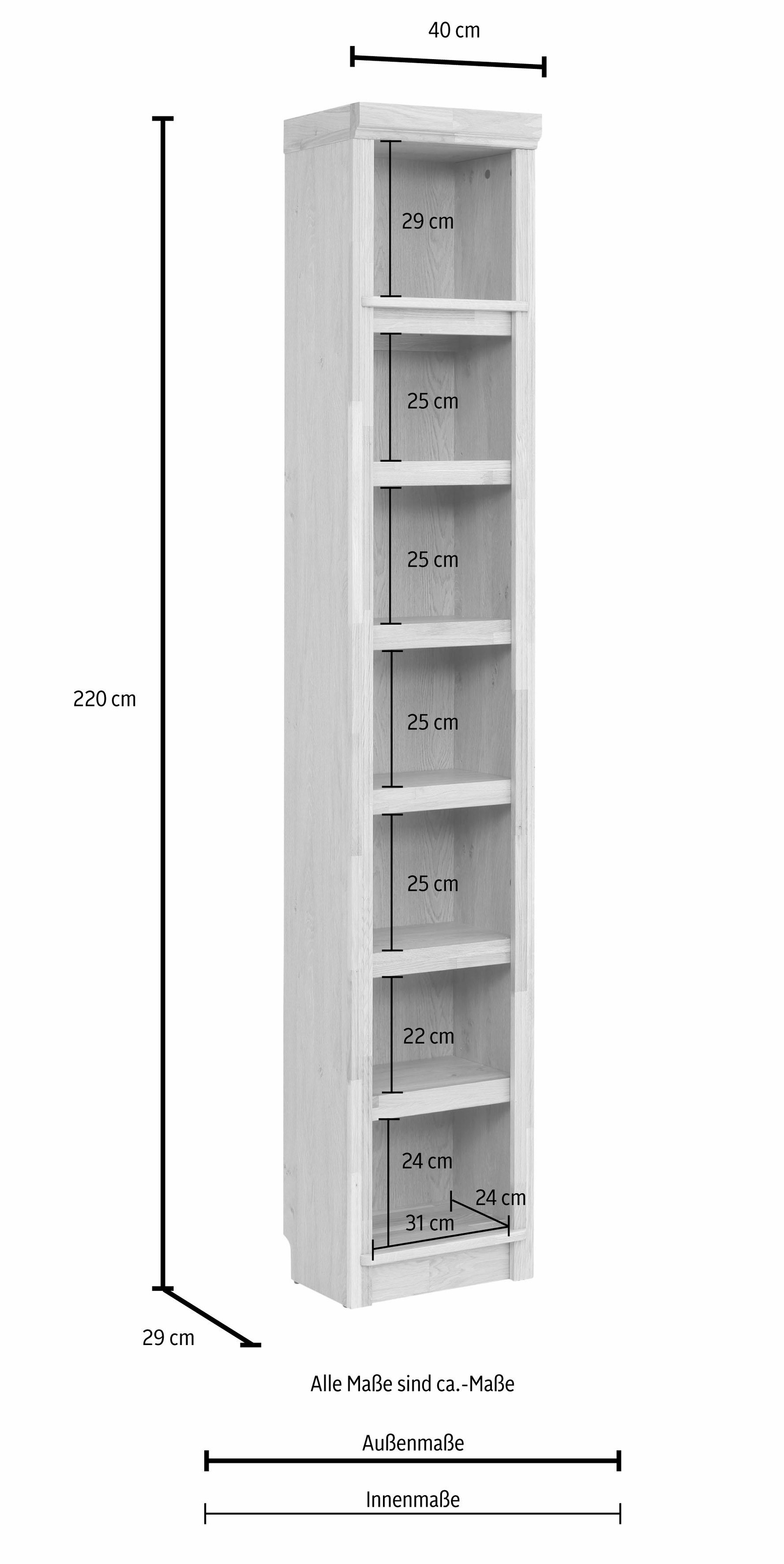 ✵ Home affaire Bücherregal »Soeren«, aus massiver Kiefer, in 2 Höhen, Tiefe  29 cm, mit viel Stauraum online entdecken | Jelmoli-Versand