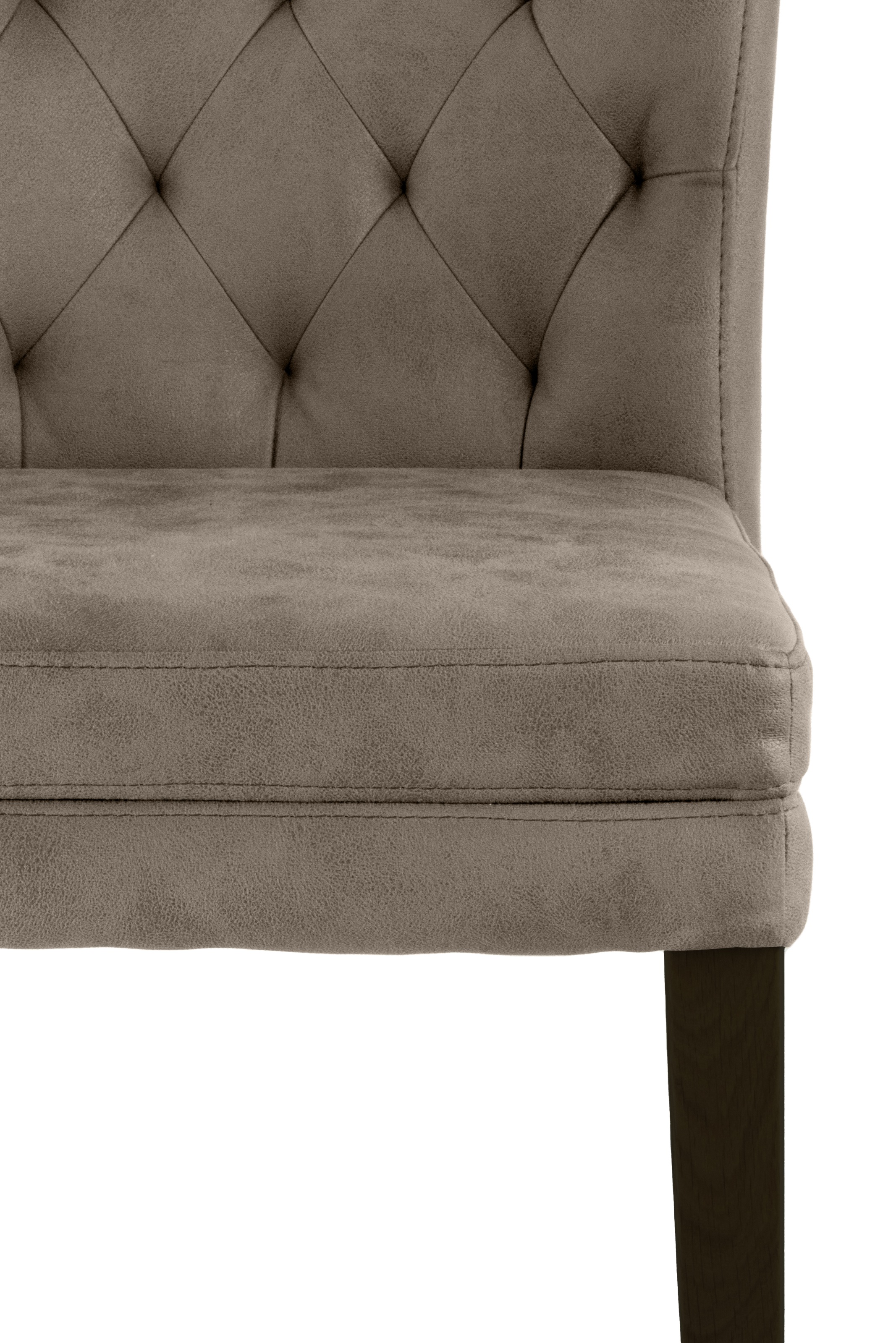 Home affaire 4-Fussstuhl »Colorado«, (Set), 2 St., Microfaser, bequeme Polsterung, Gestell Massivholz wenge oder eiche natur